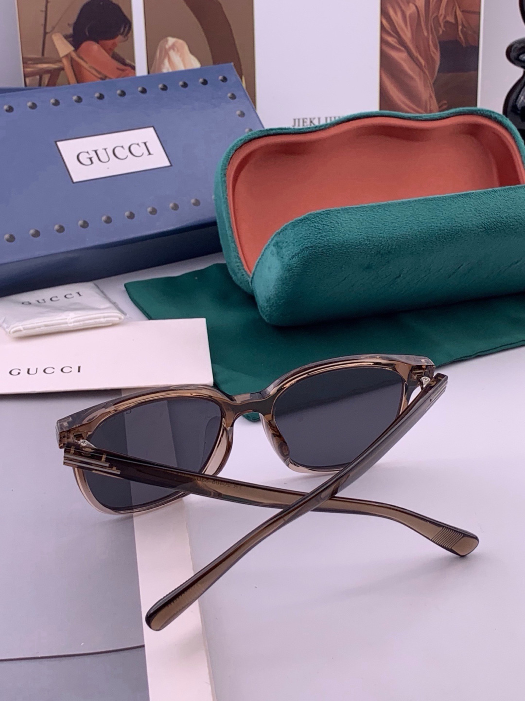 🔺 【GUCCI-偏光太阳镜】开春新款 潮流爆款 时尚偏光太阳镜 高品质 佩戴舒适 网红潮款墨镜 女士高清偏光太阳镜🕶️