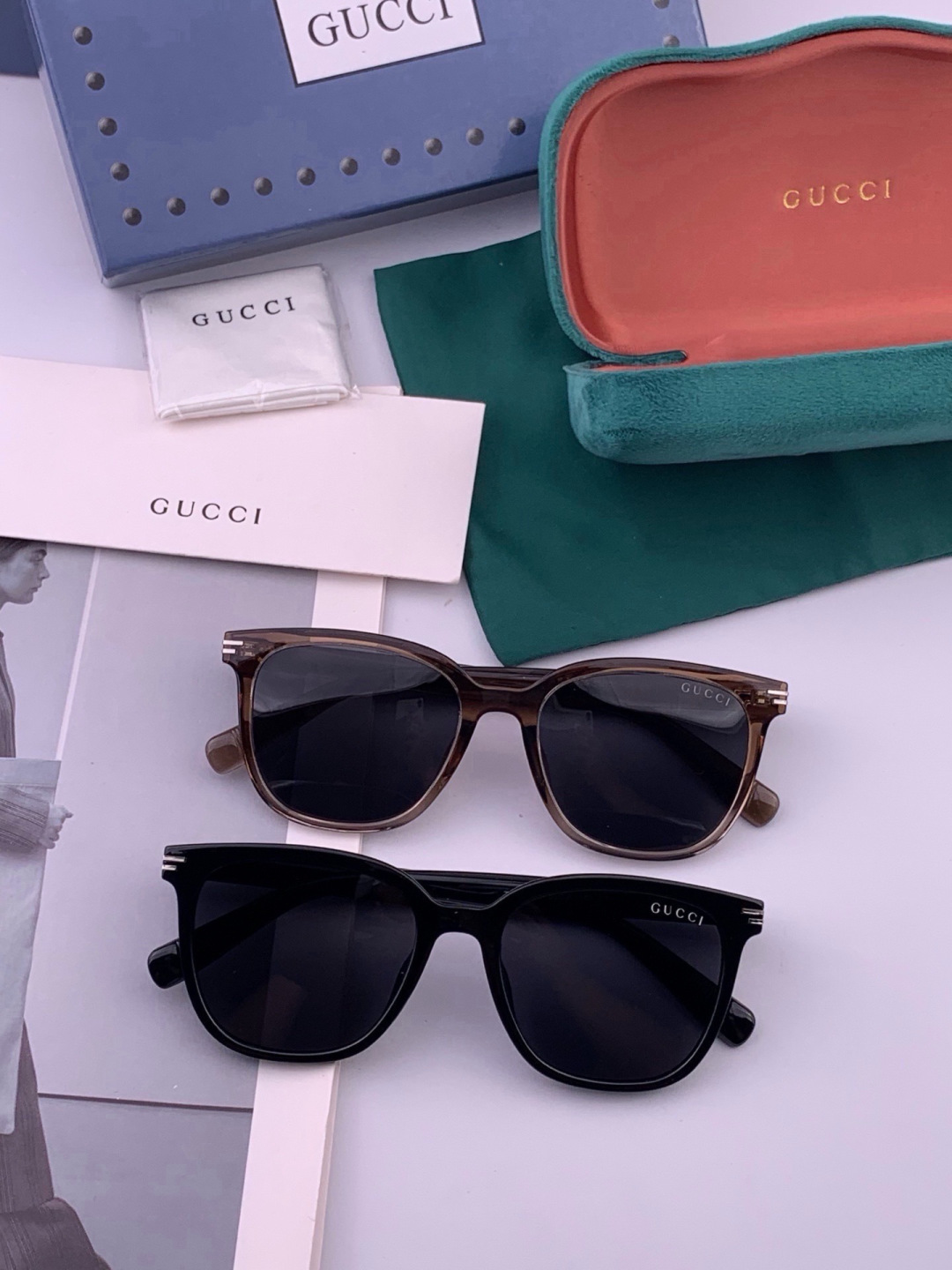 🔺 【GUCCI-偏光太阳镜】开春新款 潮流爆款 时尚偏光太阳镜 高品质 佩戴舒适 网红潮款墨镜 女士高清偏光太阳镜🕶️