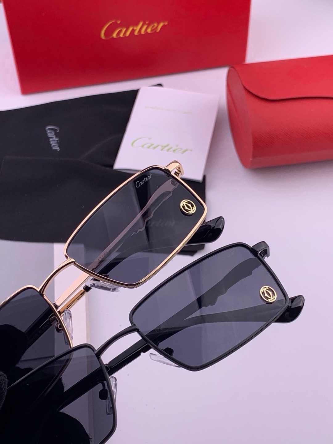 【卡地亚-cartier】 时尚高贵 很美手工🔝🔝高端品质 男女通用太阳眼镜 经典之作  有分量有质感的一款太阳镜  电
