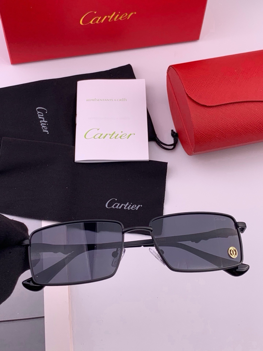 【卡地亚-cartier】 时尚高贵 很美手工🔝🔝高端品质 男女通用太阳眼镜 经典之作  有分量有质感的一款太阳镜  电