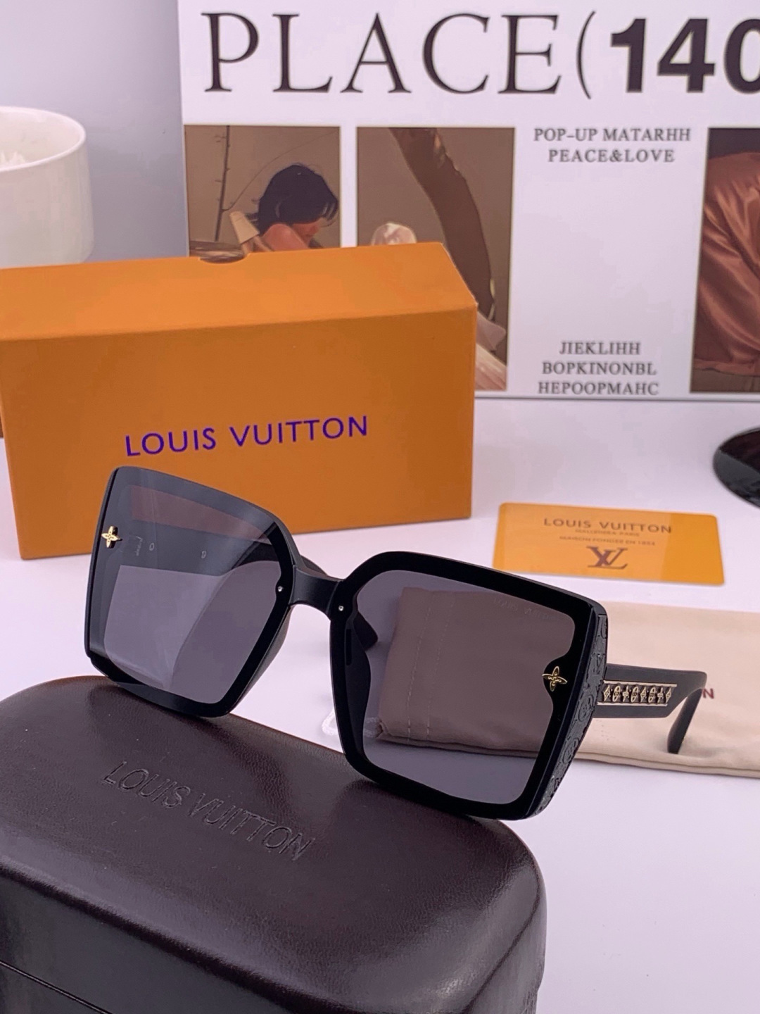 LV 太阳镜潮品官网模特同款 [玫瑰][玫瑰]四叶草🍀精致个性设计简约时尚 高品质值得拥有绝对潮爆整个夏季 新款L597
