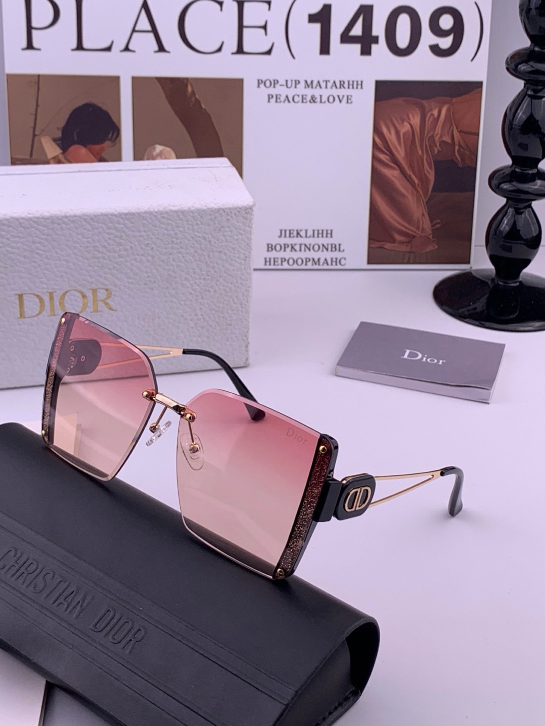 🔺 【DIOR-迪奥】开春新款 潮流爆款 时尚方框太阳镜 高品质 佩戴舒适 网红潮款墨镜 型号：D2365