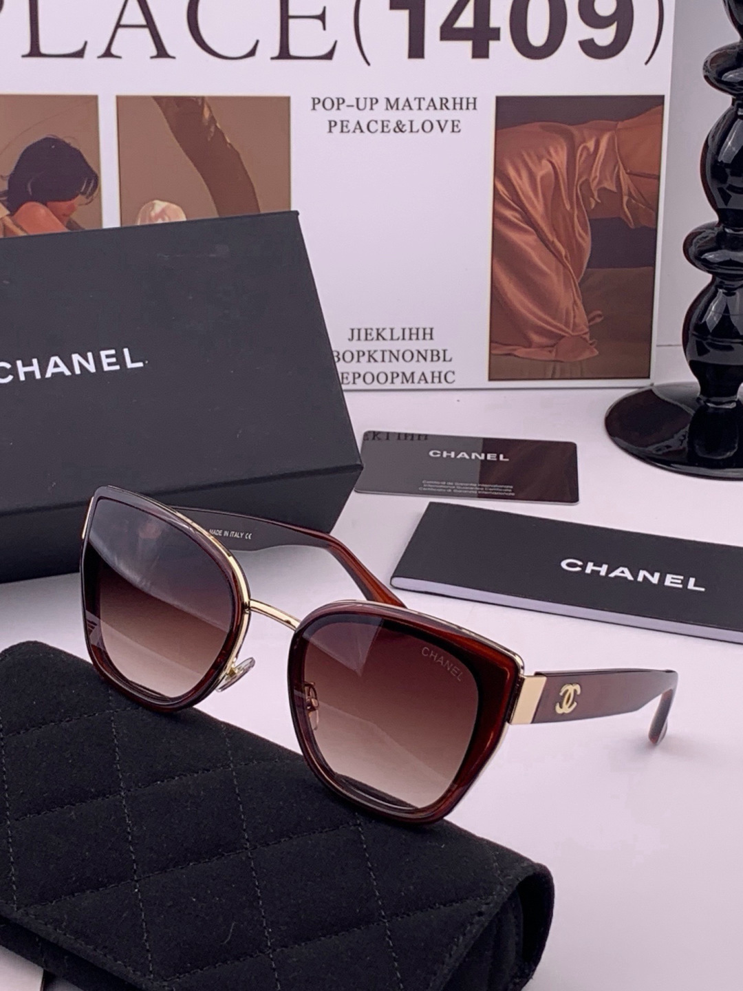 【CHANEL】香奈儿 新款潮流爆款 时尚圆框太阳镜 佩戴舒适 网红潮款墨镜  女士高清加厚偏光太阳镜🕶️ 🎉高品质TR