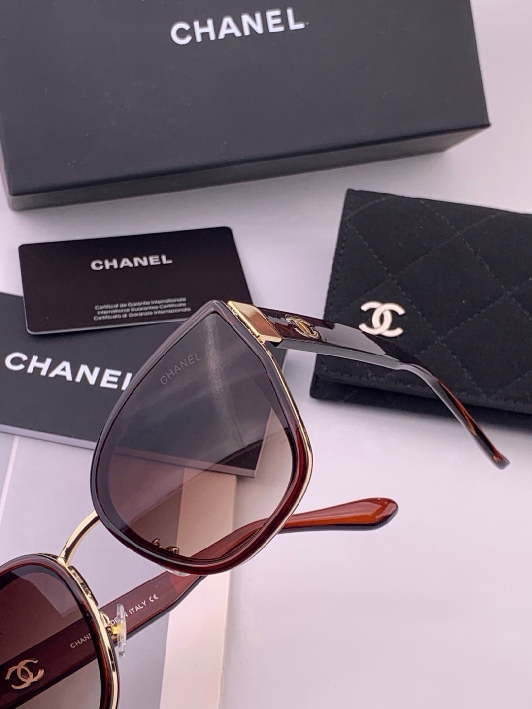 【CHANEL】香奈儿 新款潮流爆款 时尚圆框太阳镜 佩戴舒适 网红潮款墨镜  女士高清加厚偏光太阳镜🕶️ 🎉高品质TR