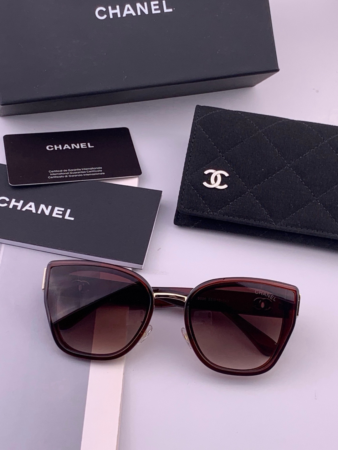 【CHANEL】香奈儿 新款潮流爆款 时尚圆框太阳镜 佩戴舒适 网红潮款墨镜  女士高清加厚偏光太阳镜🕶️ 🎉高品质TR
