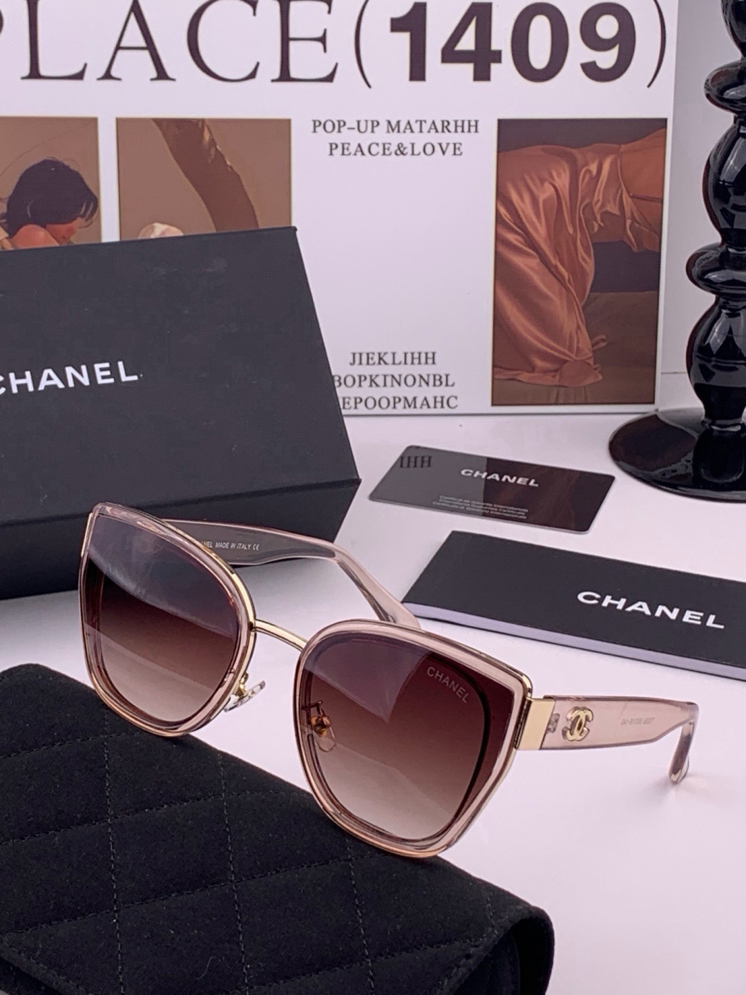 【CHANEL】香奈儿 新款潮流爆款 时尚圆框太阳镜 佩戴舒适 网红潮款墨镜  女士高清加厚偏光太阳镜🕶️ 🎉高品质TR