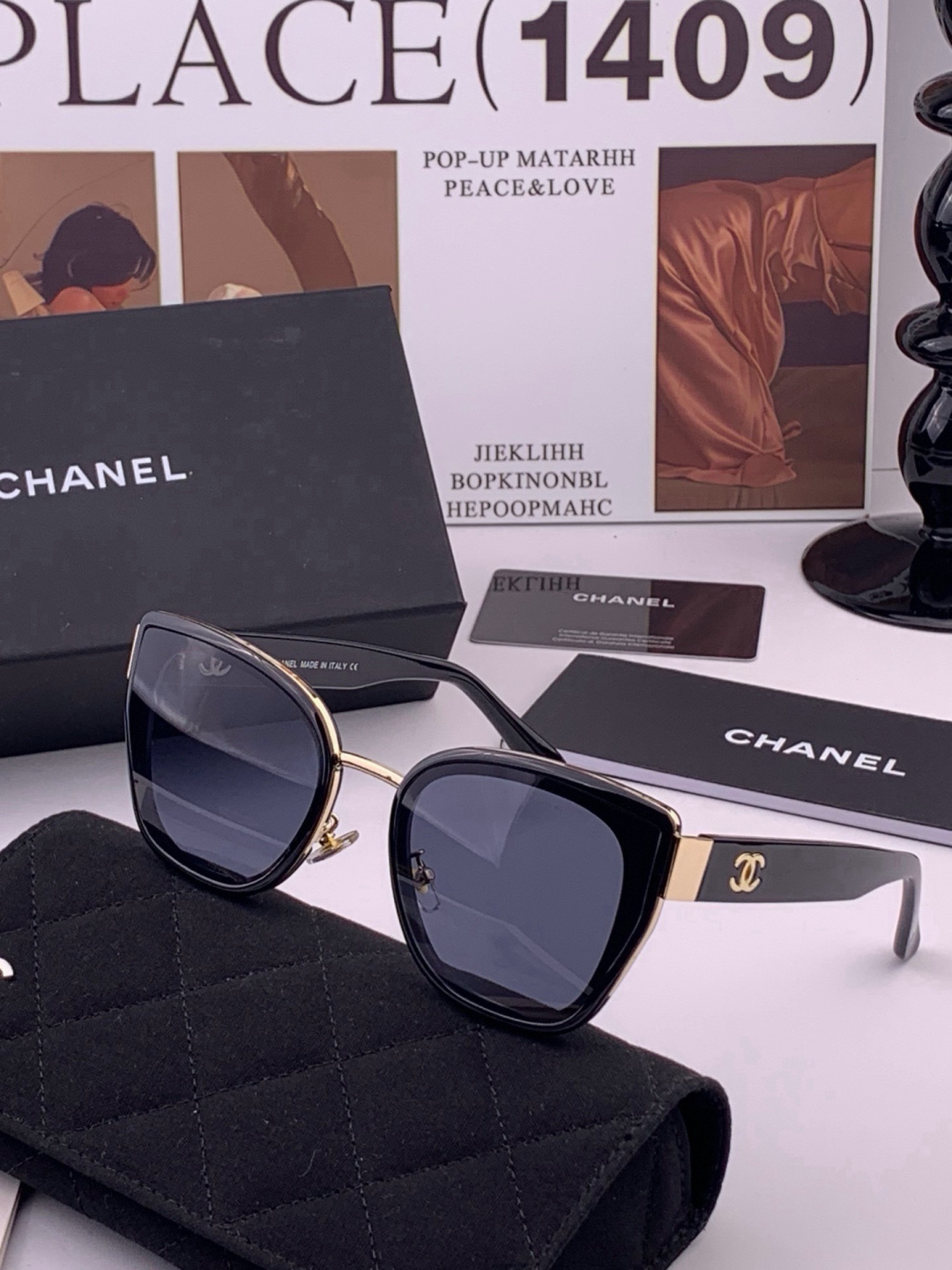 【CHANEL】香奈儿 新款潮流爆款 时尚圆框太阳镜 佩戴舒适 网红潮款墨镜  女士高清加厚偏光太阳镜🕶️ 🎉高品质TR
