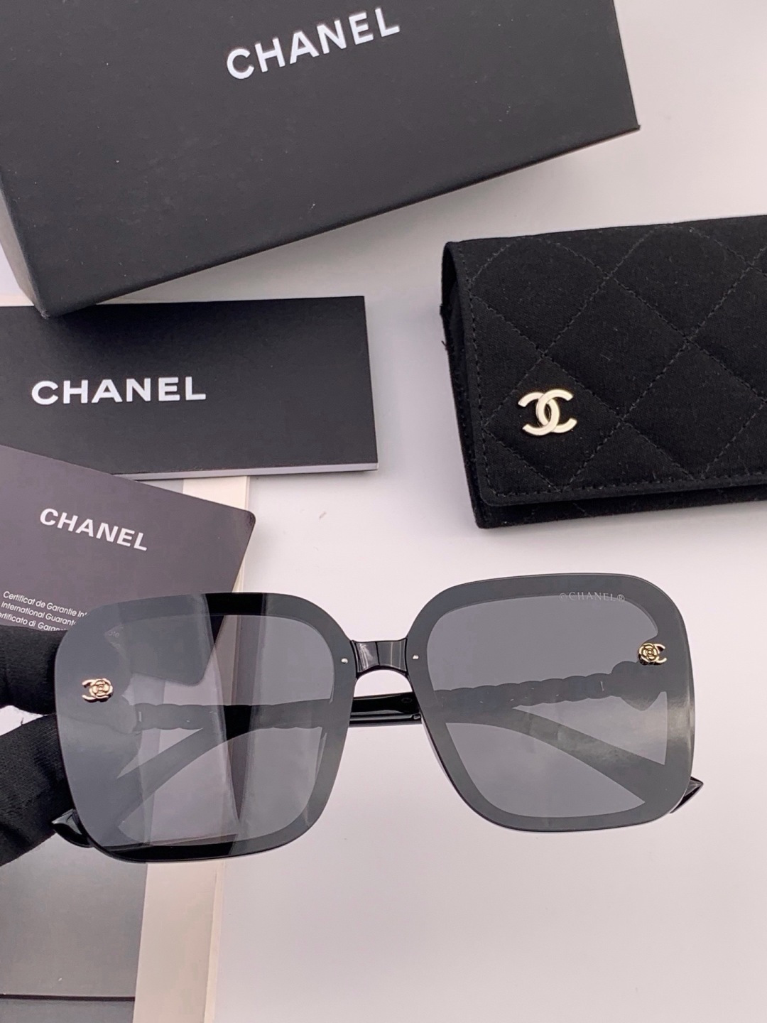 【CHANEL】香奈儿 新款潮流爆款 时尚圆框太阳镜 佩戴舒适 网红潮款墨镜  女士高清加厚偏光太阳镜🕶️ 🎉高品质TR
