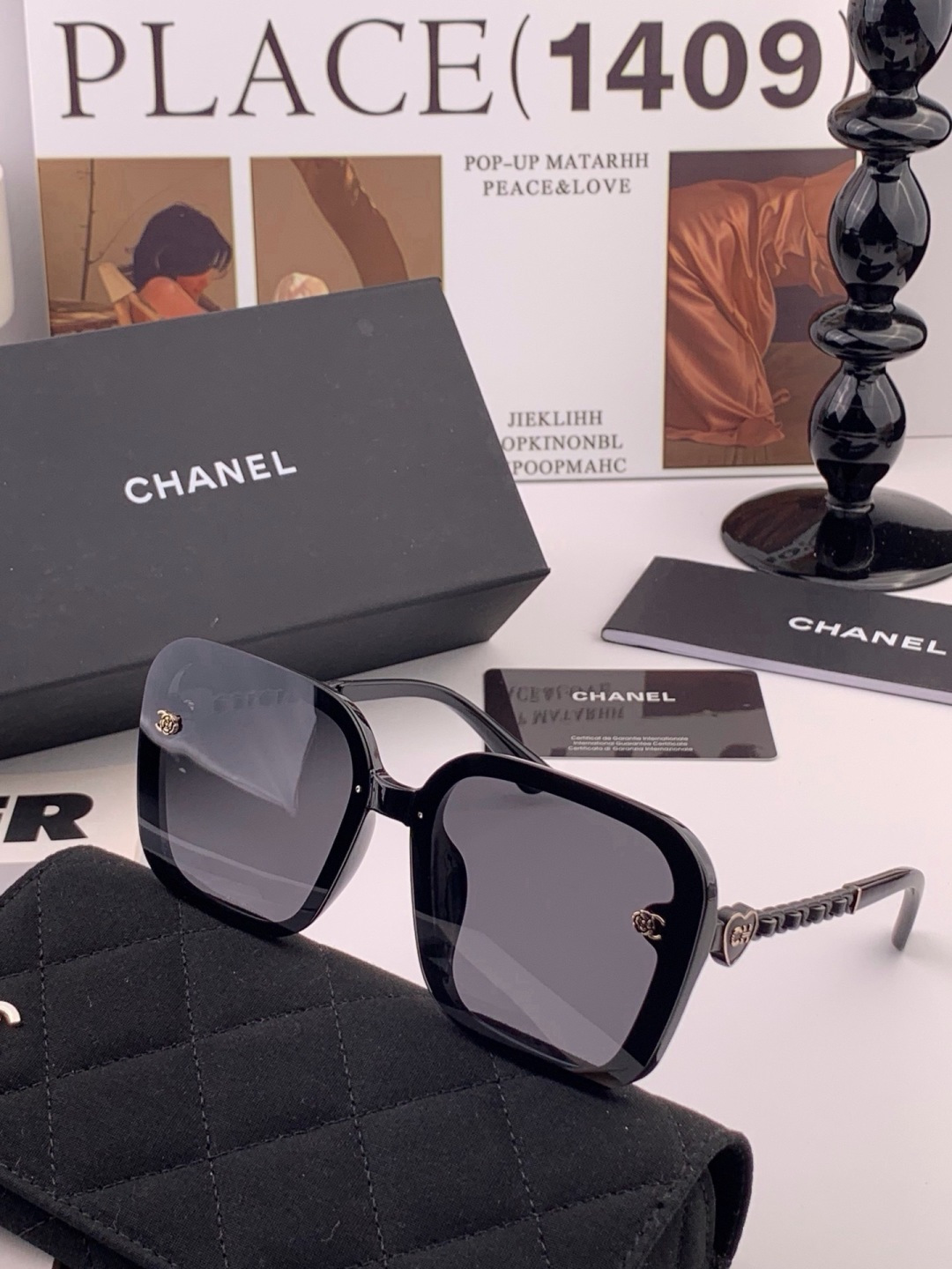 【CHANEL】香奈儿 新款潮流爆款 时尚圆框太阳镜 佩戴舒适 网红潮款墨镜  女士高清加厚偏光太阳镜🕶️ 🎉高品质TR