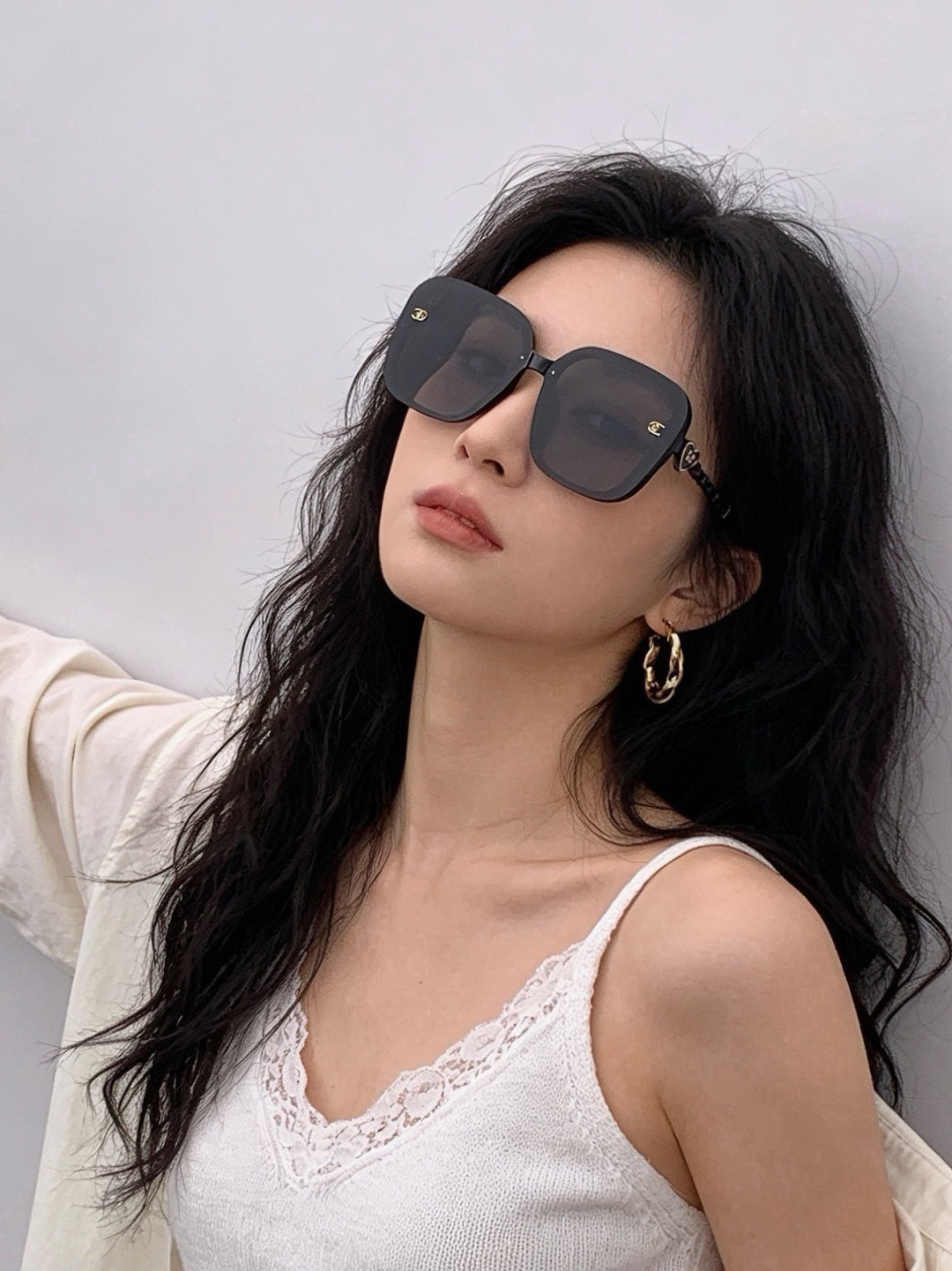 【CHANEL】香奈儿 新款潮流爆款 时尚圆框太阳镜 佩戴舒适 网红潮款墨镜  女士高清加厚偏光太阳镜🕶️ 🎉高品质TR