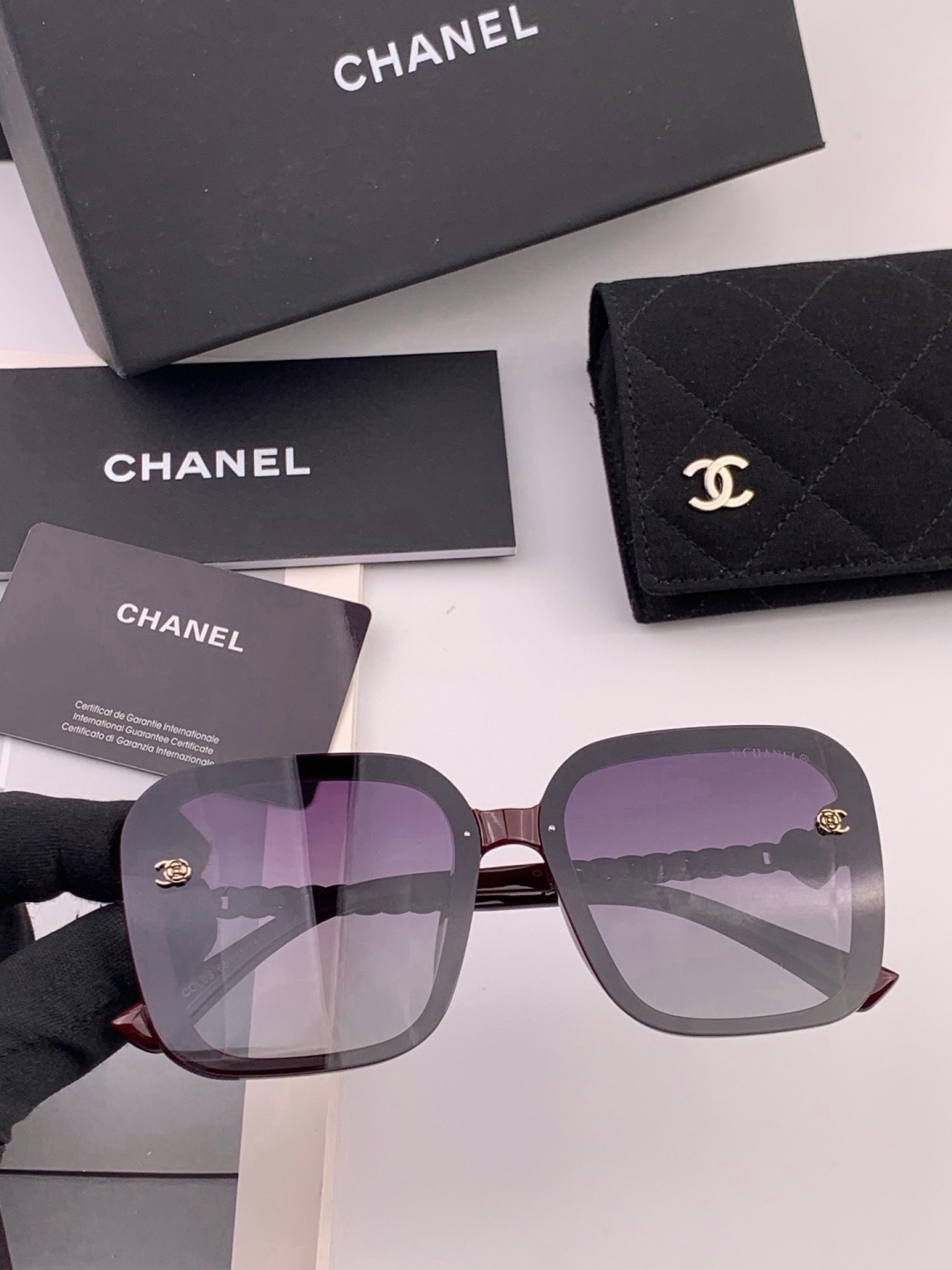 【CHANEL】香奈儿 新款潮流爆款 时尚圆框太阳镜 佩戴舒适 网红潮款墨镜  女士高清加厚偏光太阳镜🕶️ 🎉高品质TR