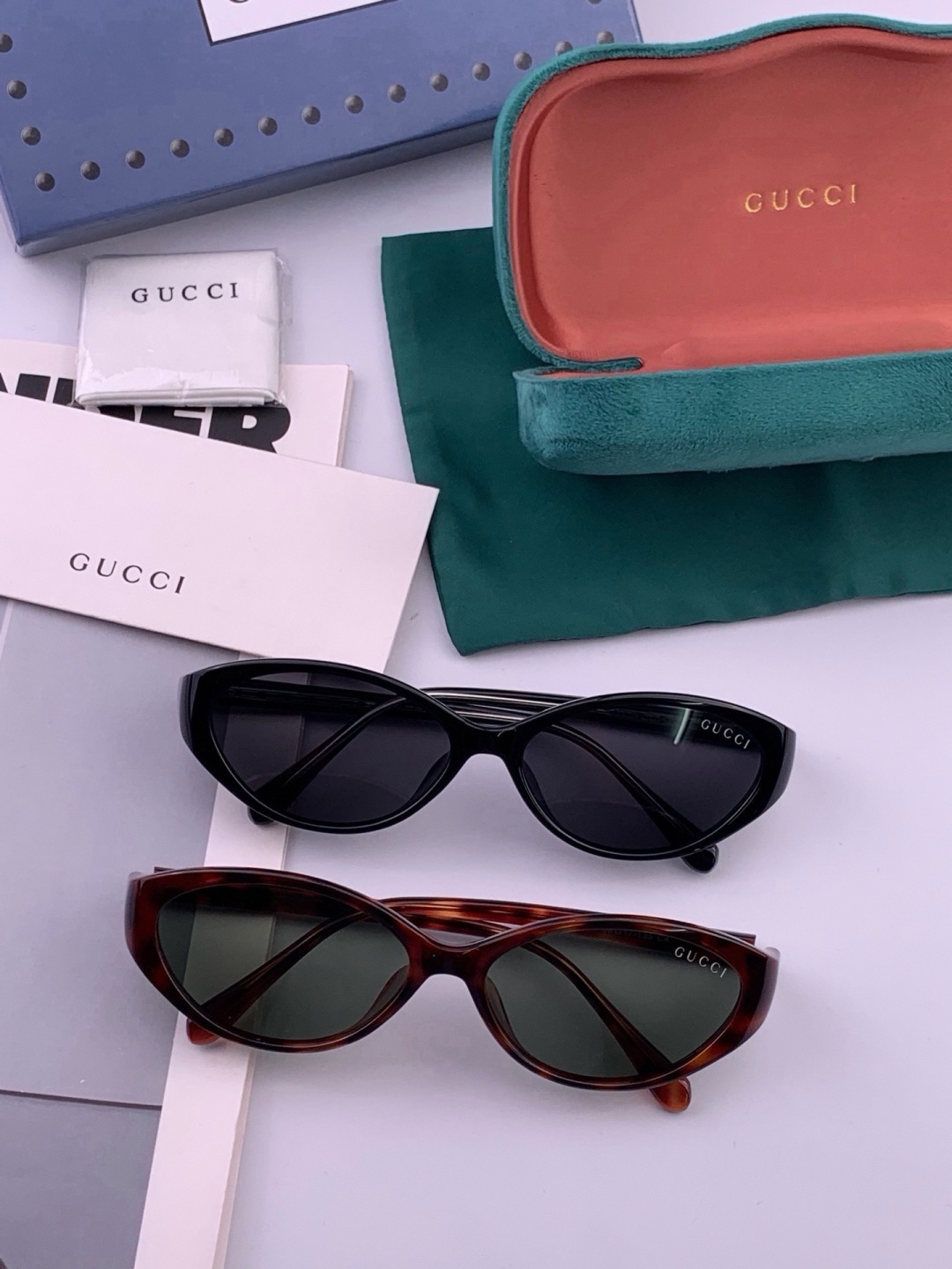 🔺 【GUCCI】开春新款 潮流爆款 时尚偏光太阳镜 高品质 佩戴舒适 网红潮款墨镜 女士高清尼龙偏光太阳镜🕶️ 🎉高品