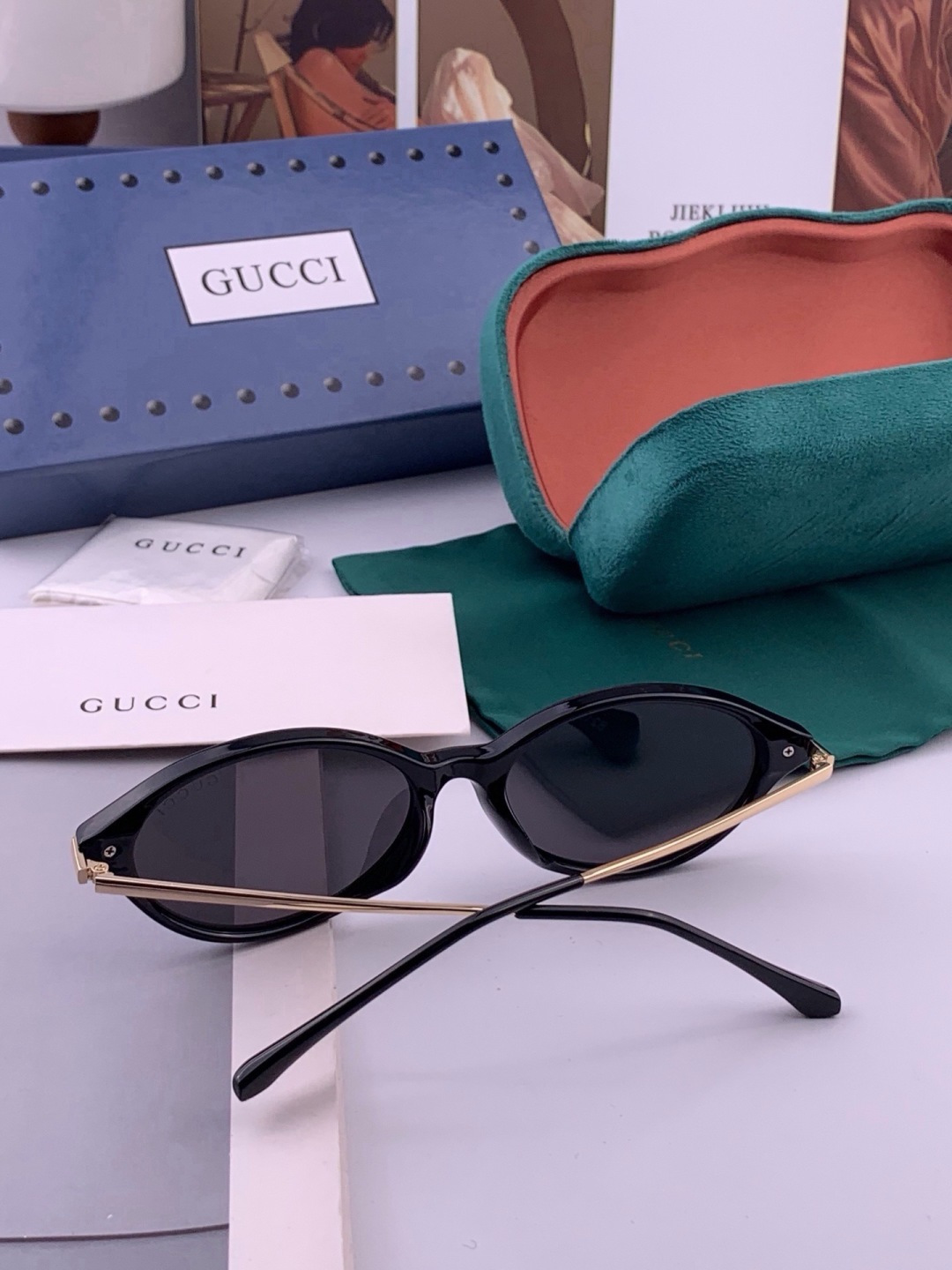 🔺 【GUCCI】开春新款 潮流爆款 时尚偏光太阳镜 高品质 佩戴舒适 网红潮款墨镜 女士高清尼龙偏光太阳镜🕶️ 🎉高品