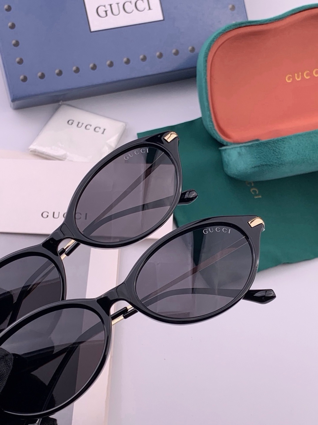 🔺 【GUCCI】开春新款 潮流爆款 时尚偏光太阳镜 高品质 佩戴舒适 网红潮款墨镜 女士高清尼龙偏光太阳镜🕶️ 🎉高品
