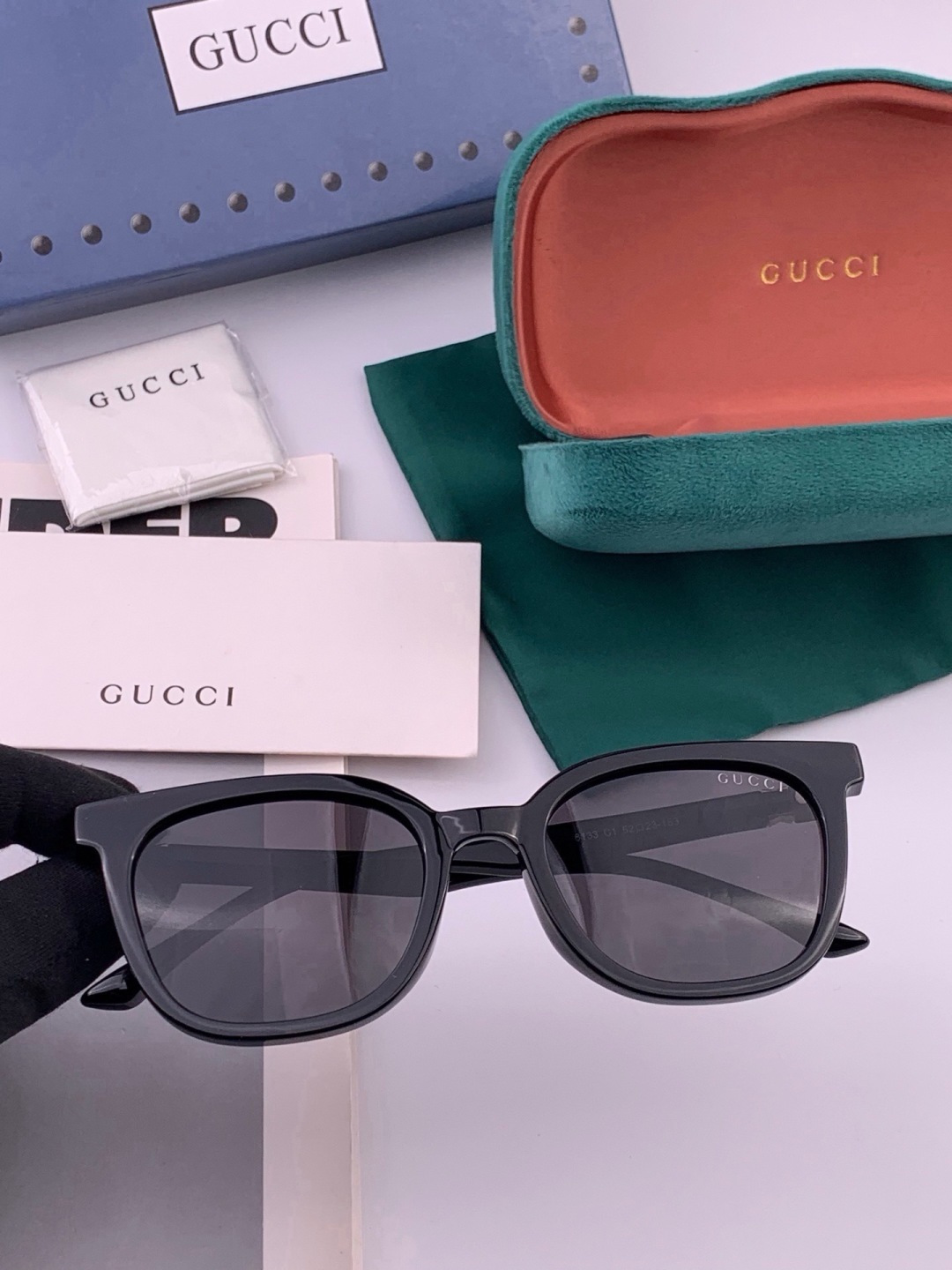🔺 【GUCCI】开春新款 潮流爆款 时尚方框偏光太阳镜 高品质 佩戴舒适 网红潮款墨镜 女士高清尼龙偏光太阳镜🕶️ 🎉