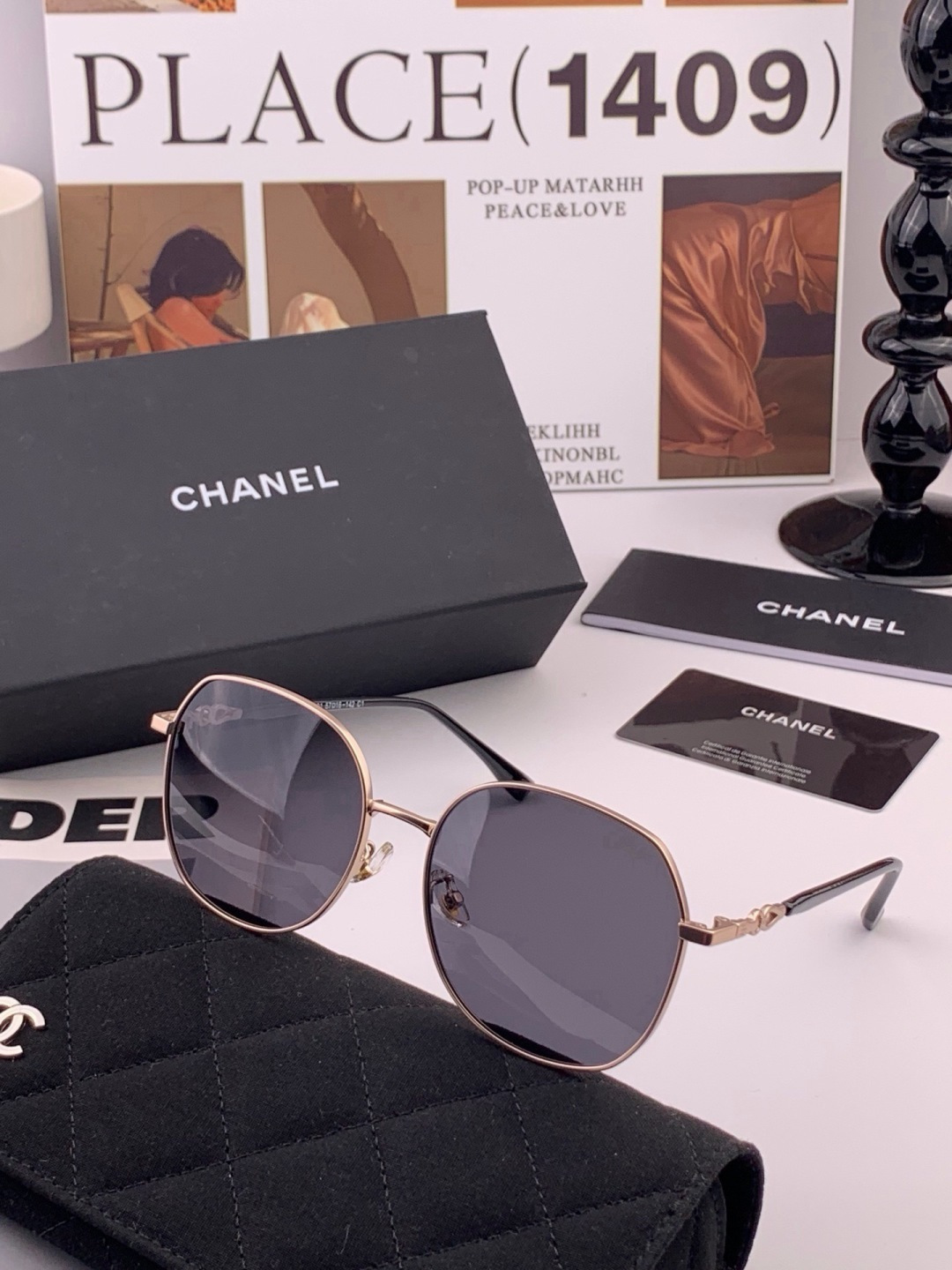 新品CHANEL 香奈儿太阳镜以独特魅力和前卫风格诠释春夏最新眼镜，质感超好佩带舒适 型号：CH1193