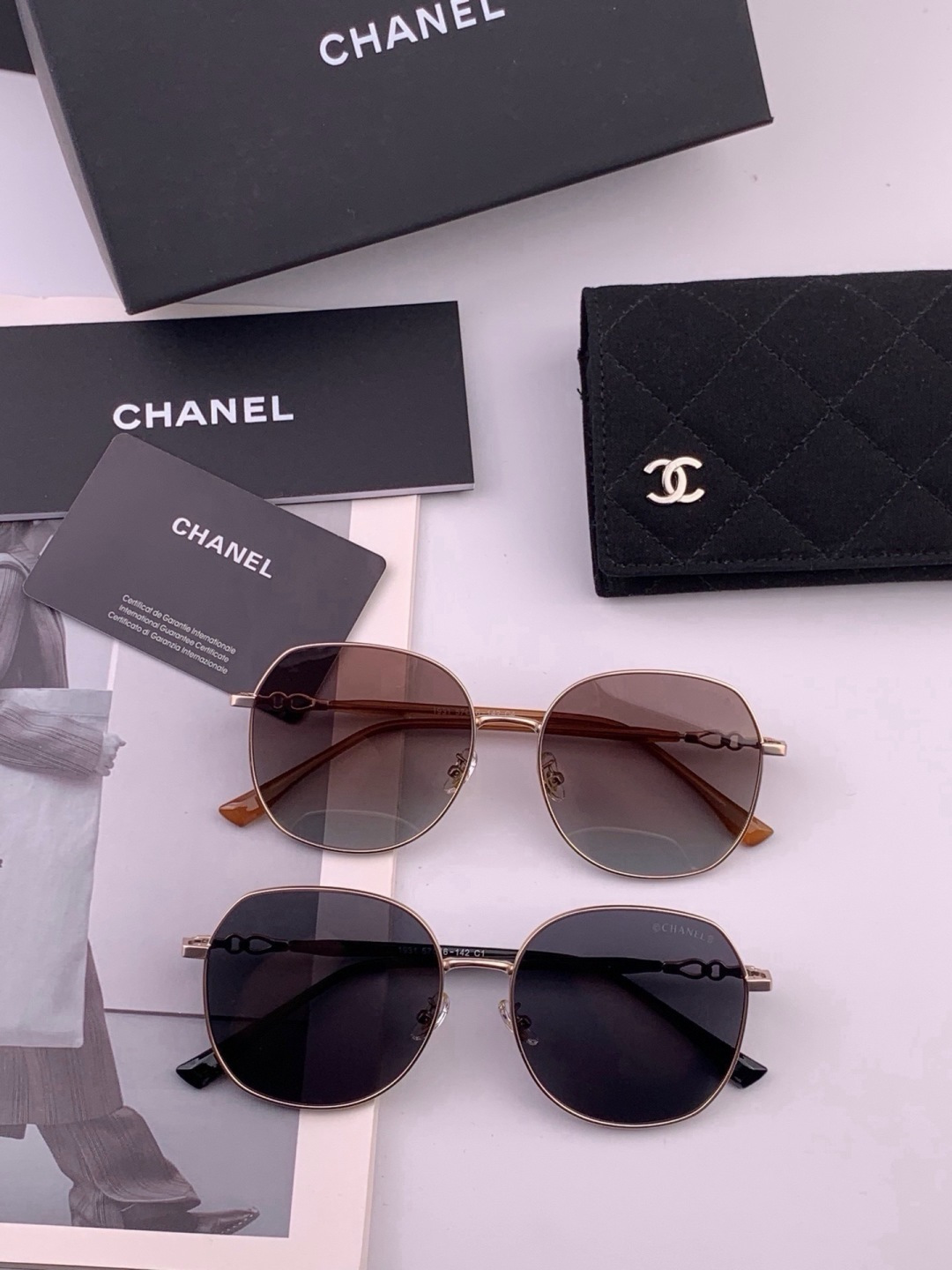 新品CHANEL 香奈儿太阳镜以独特魅力和前卫风格诠释春夏最新眼镜，质感超好佩带舒适 型号：CH1193
