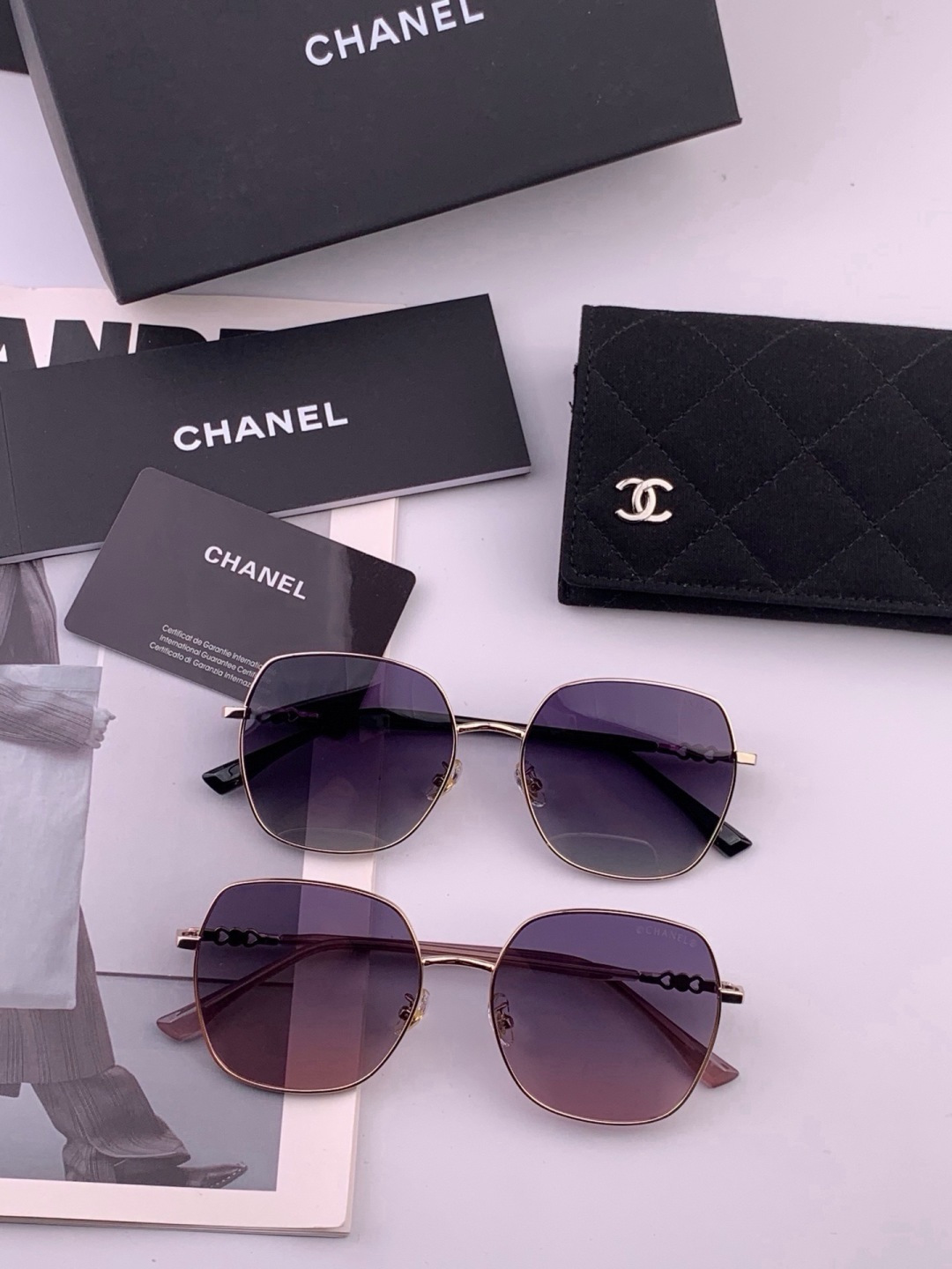 新品CHANEL 香奈儿太阳镜以独特魅力和前卫风格诠释春夏最新眼镜，质感超好佩带舒适 型号：CH0193