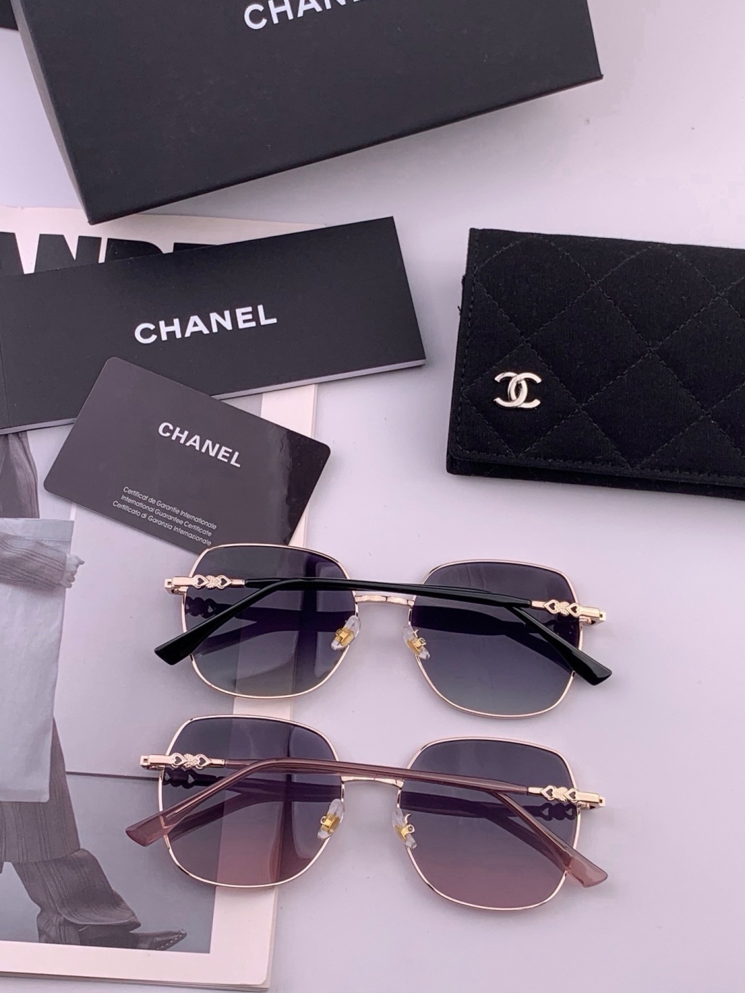 新品CHANEL 香奈儿太阳镜以独特魅力和前卫风格诠释春夏最新眼镜，质感超好佩带舒适 型号：CH0193