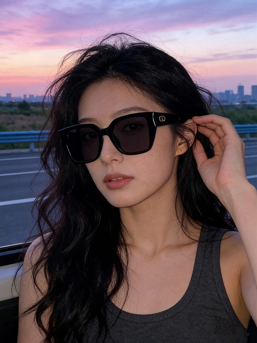 【DIOR】新款潮流爆款 时尚方框太阳镜 佩戴舒适 网红潮款墨镜  女士高清加厚偏光太阳镜🕶️ 🎉高品质TR镜框 ♥️♥
