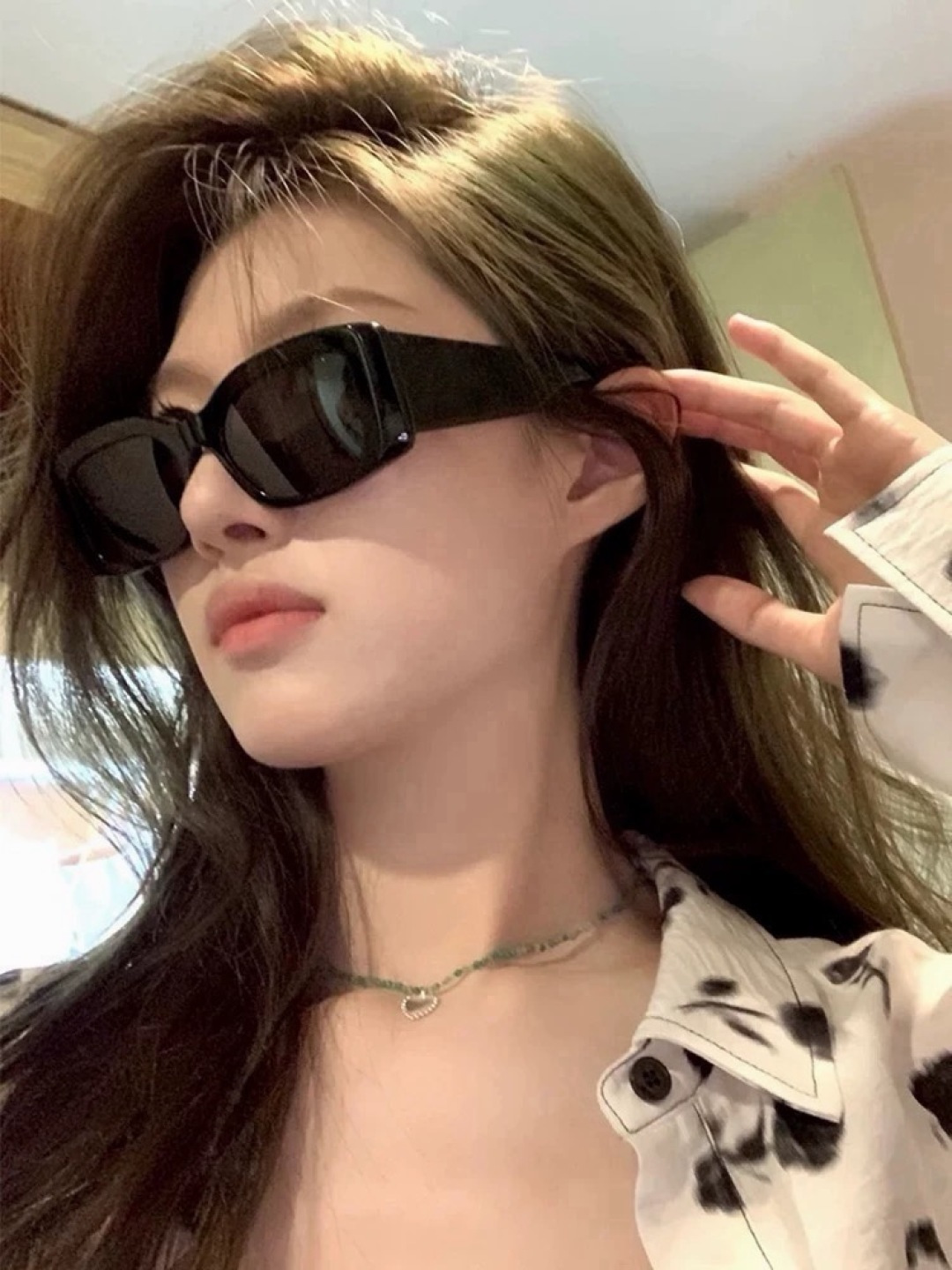 🔺 【GUCCI】开春新款 潮流爆款 时尚方框偏光太阳镜 高品质 佩戴舒适 网红潮款墨镜 女士高清尼龙偏光太阳镜🕶️ 🎉
