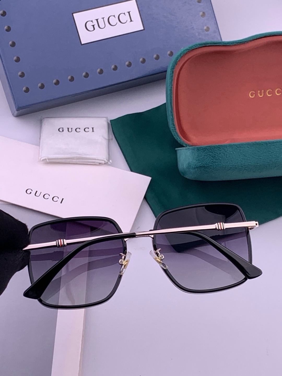 🔺 【GUCCI-偏光太阳镜】开春新款 潮流爆款 时尚圆框偏光太阳镜 高品质 佩戴舒适 网红潮款墨镜 女士高清偏光太阳镜