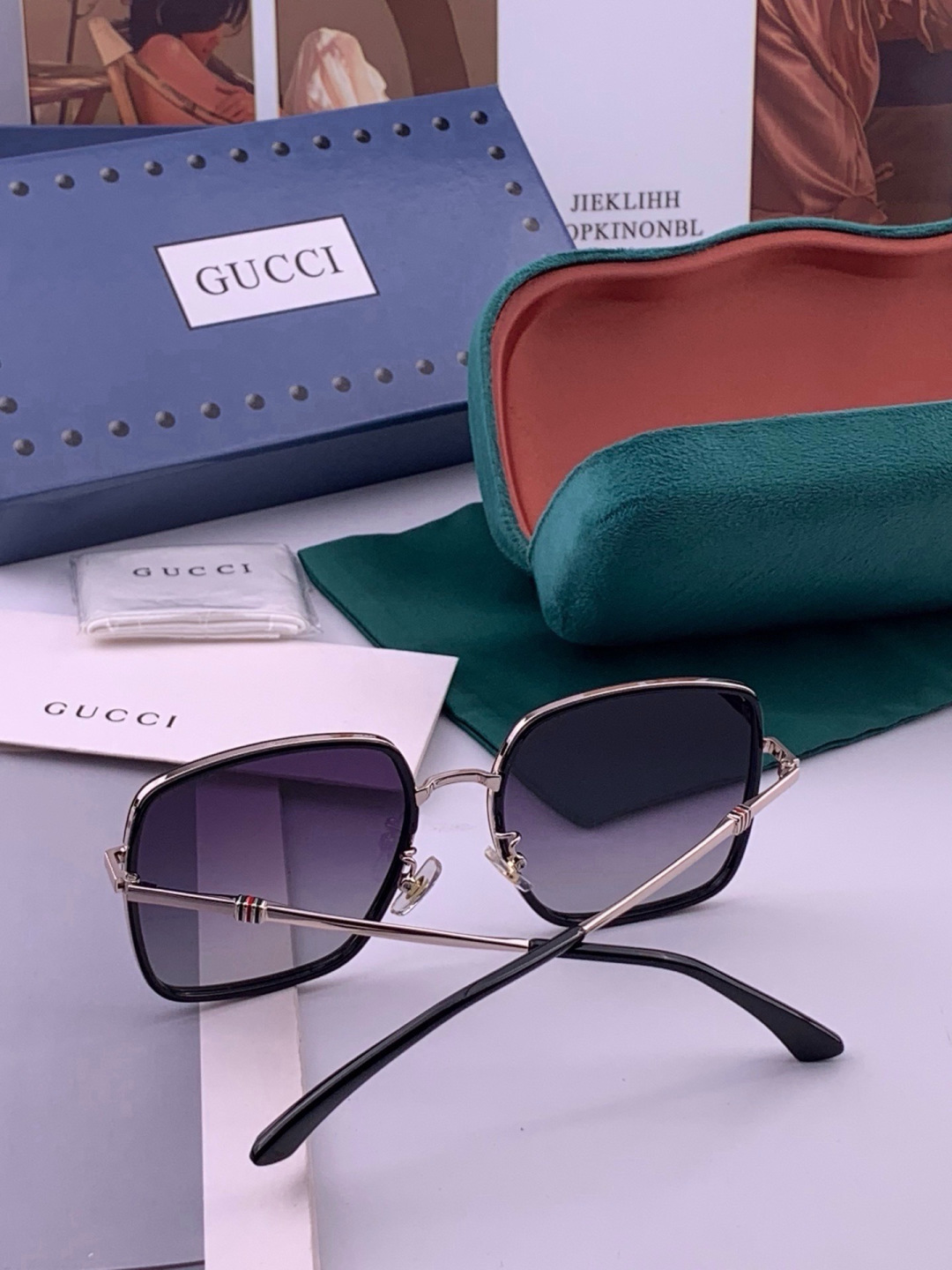🔺 【GUCCI-偏光太阳镜】开春新款 潮流爆款 时尚圆框偏光太阳镜 高品质 佩戴舒适 网红潮款墨镜 女士高清偏光太阳镜