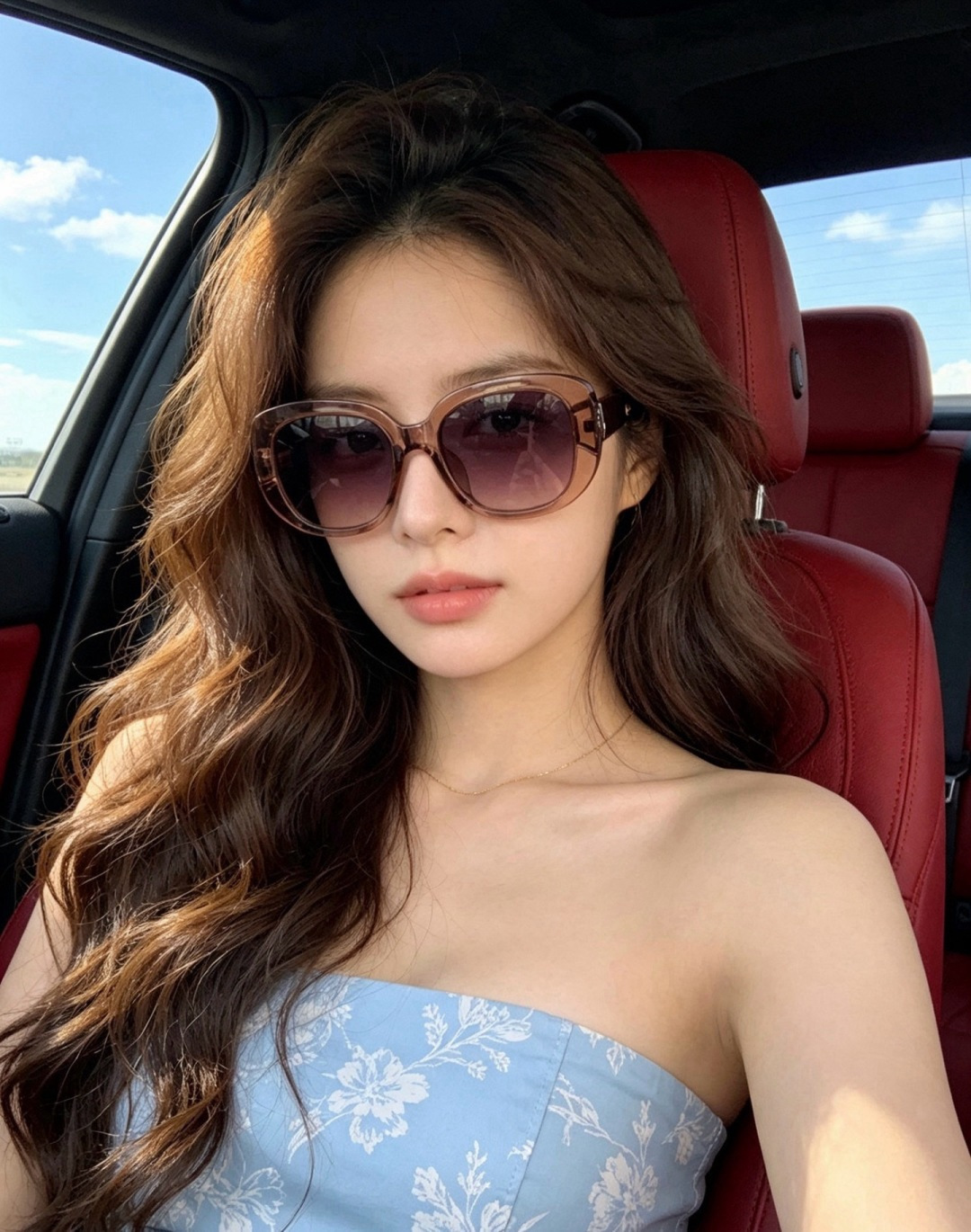🔺 【GUCCI】开春新款 潮流爆款 时尚方框偏光太阳镜 高品质 佩戴舒适 网红潮款墨镜 女士高清尼龙偏光太阳镜🕶️ 🎉
