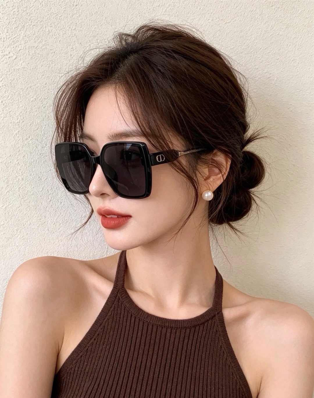 【DIOR】新款潮流爆款 时尚方框太阳镜 佩戴舒适 网红潮款墨镜  女士高清加厚偏光太阳镜🕶️ 🎉高品质TR镜框 ♥️♥