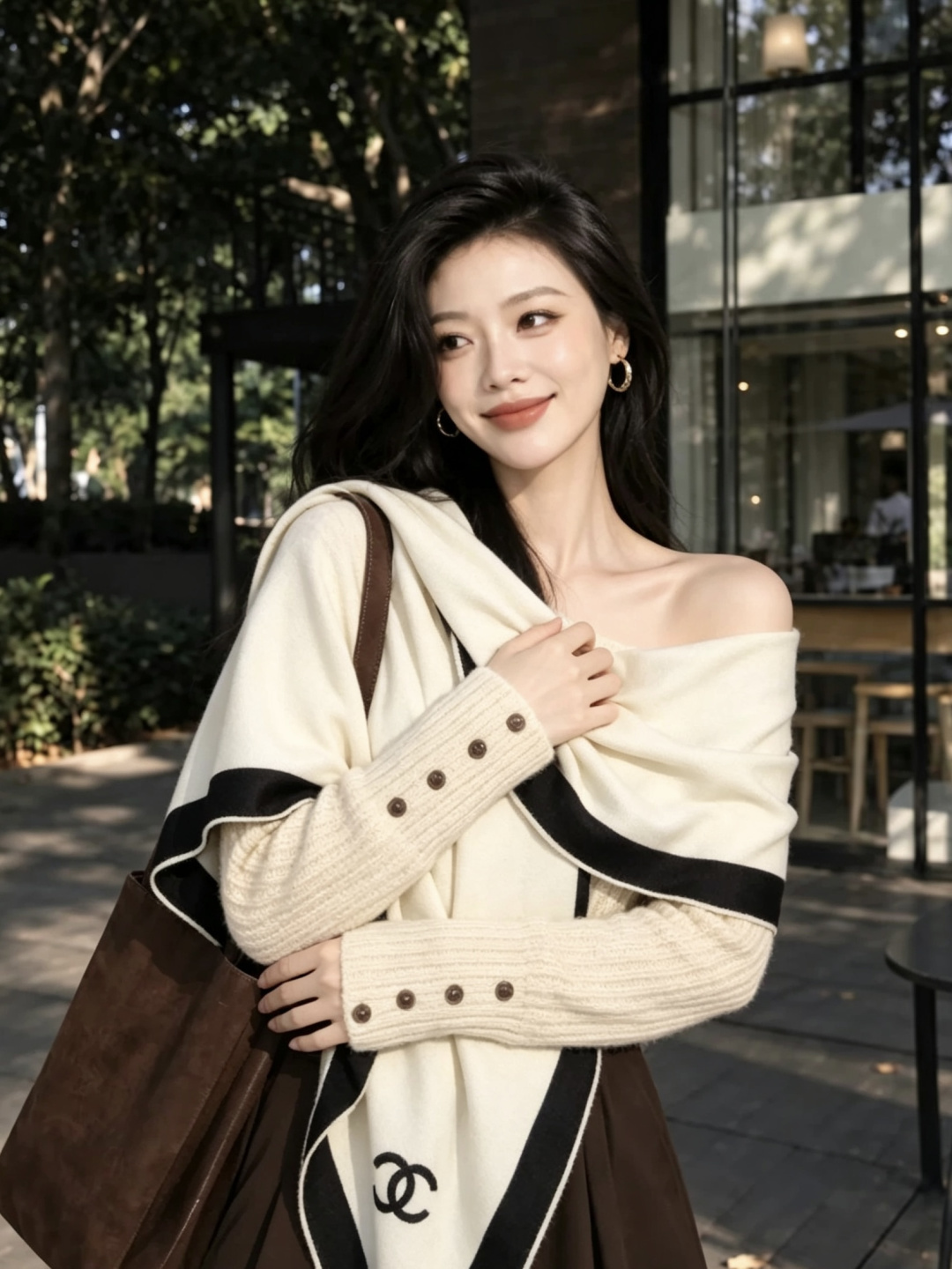 2026秋冬新品 Chanel  140披肩 30%真丝70%羊绒 马修.布拉齐将自己的首个系列作品构思为一场与嘉柏丽尔