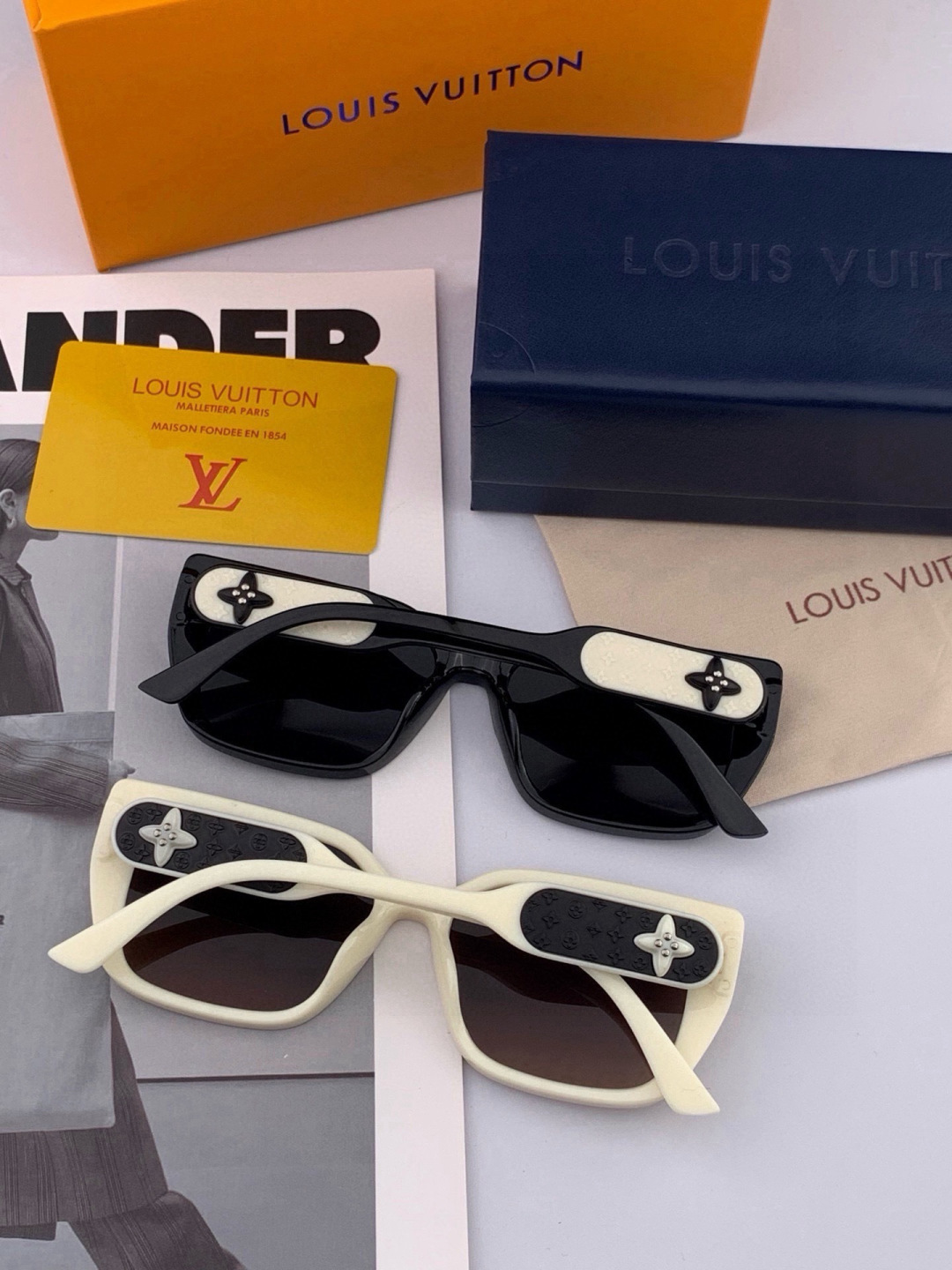 LV 开春新款  潮流爆款 时尚方框太阳镜 高品质 佩戴舒适 网红潮款墨镜 型号L6221