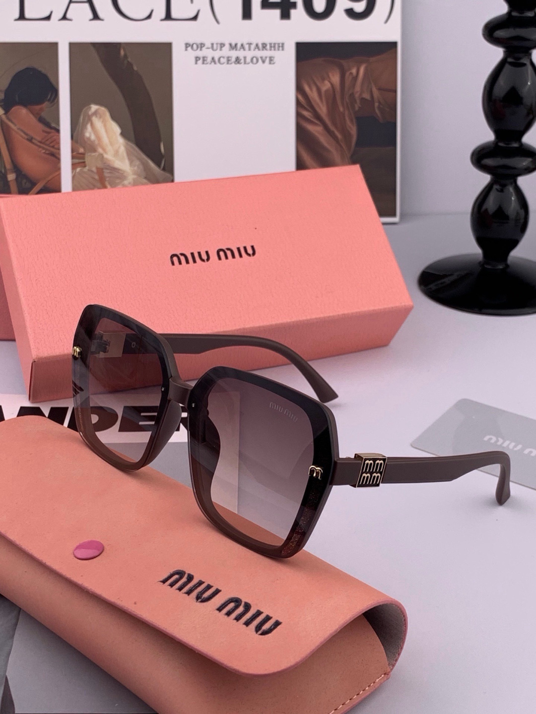 MIUMIU/缪缪🖇🖇开春新款🌟闪耀新款璀璨登台 ❤❤太阳镜潮品 精致个性设计简约时尚 专柜品质值得拥有 绝对潮爆 提升