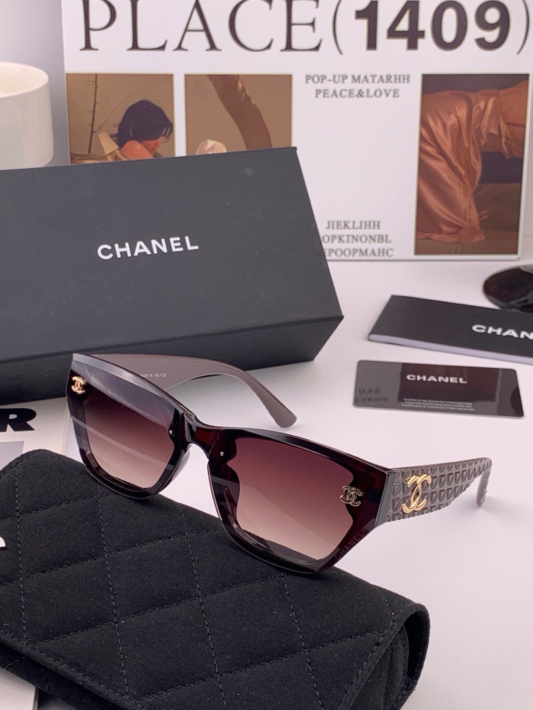 新品CHANEL 香奈儿太阳镜以独特魅力和前卫风格诠释春夏最新眼镜，质感超好佩带舒适 型号：CH6530 