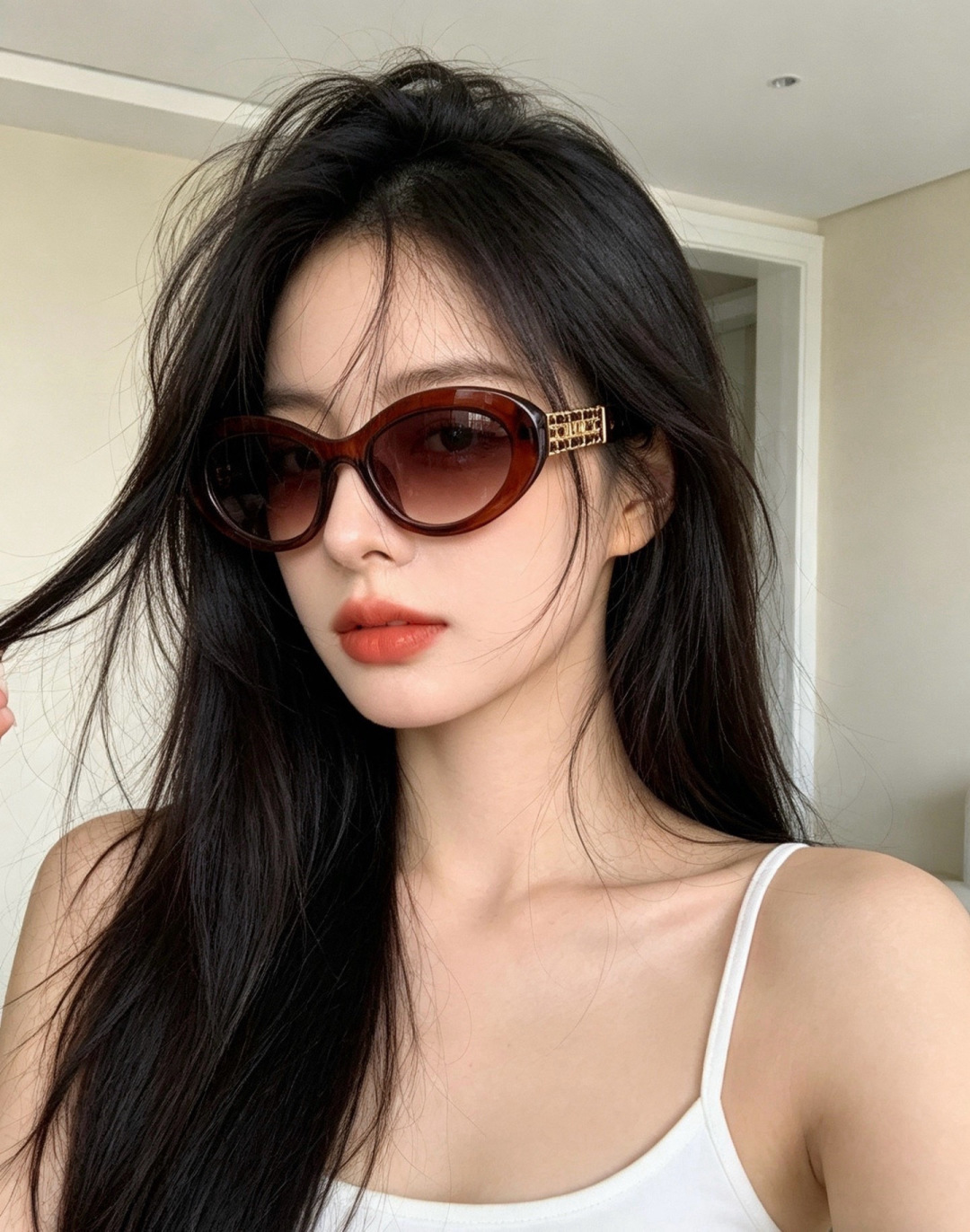 Chanel大框太阳镜墨镜  经典的方框设计，不挑脸型，无论搭配大衣还是连衣裙都非常显气质偏光镜片预防紫外线  型号：C