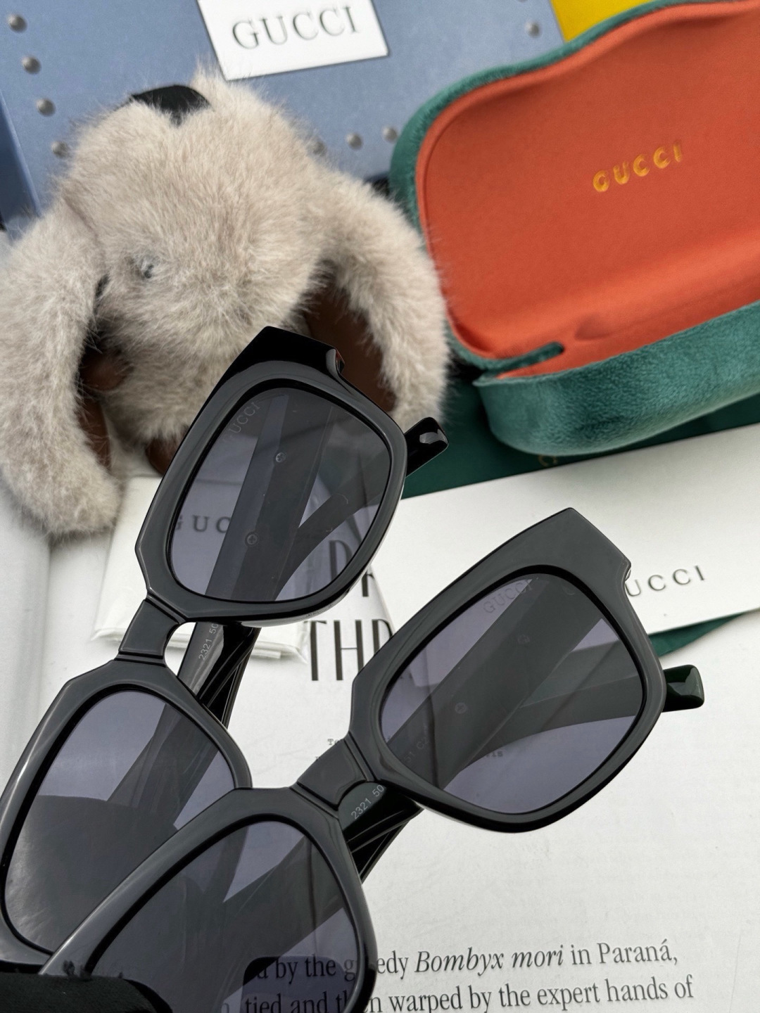 🔺 【GUCCI】开春新款 潮流爆款 时尚方框太阳镜 高品质 佩戴舒适 网红潮款墨镜 型号：G1232