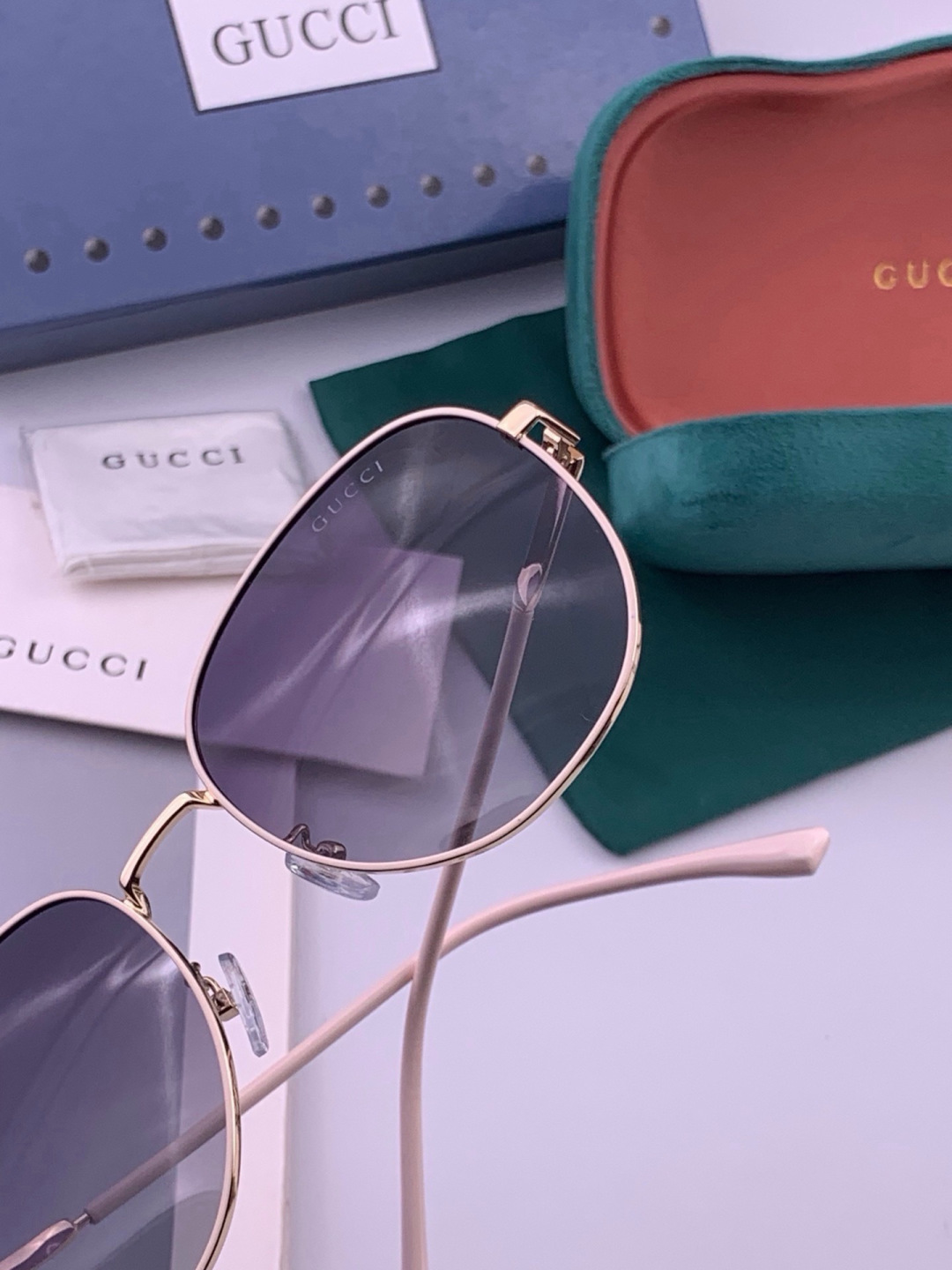 🔺 GUCCI🔻官方新款 众多明星同款[色]‼️‼️新款大框偏光墨镜 🌈🌈宝丽来超清加厚太阳镜🔝🔝型号：G5822