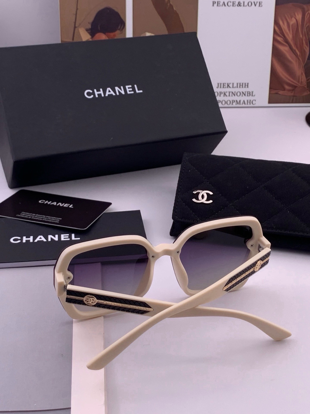 【CHANEL】香奈儿 新款潮流爆款 时尚方框太阳镜 佩戴舒适 网红潮款墨镜  女士高清加厚偏光太阳镜🕶️ 🎉高品质TR