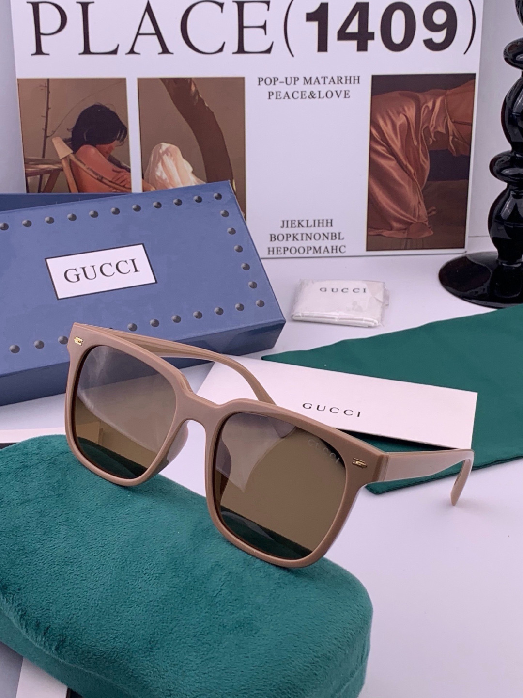 🔺 【GUCCI-偏光太阳镜】开春新款 潮流爆款 时尚偏光太阳镜 高品质 佩戴舒适 网红潮款墨镜 女士高清偏光太阳镜🕶️