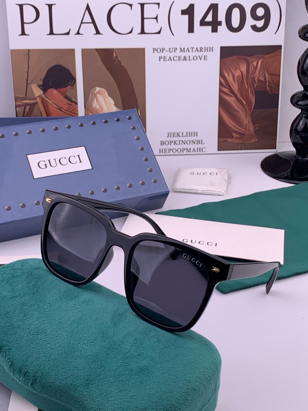 🔺 【GUCCI-偏光太阳镜】开春新款 潮流爆款 时尚偏光太阳镜 高品质 佩戴舒适 网红潮款墨镜 女士高清偏光太阳镜🕶️