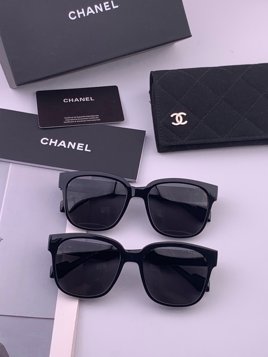 【CHANEL】香奈儿 新款潮流爆款 时尚方框太阳镜 佩戴舒适 网红潮款墨镜  女士高清加厚偏光太阳镜🕶️ 🎉高品质TR