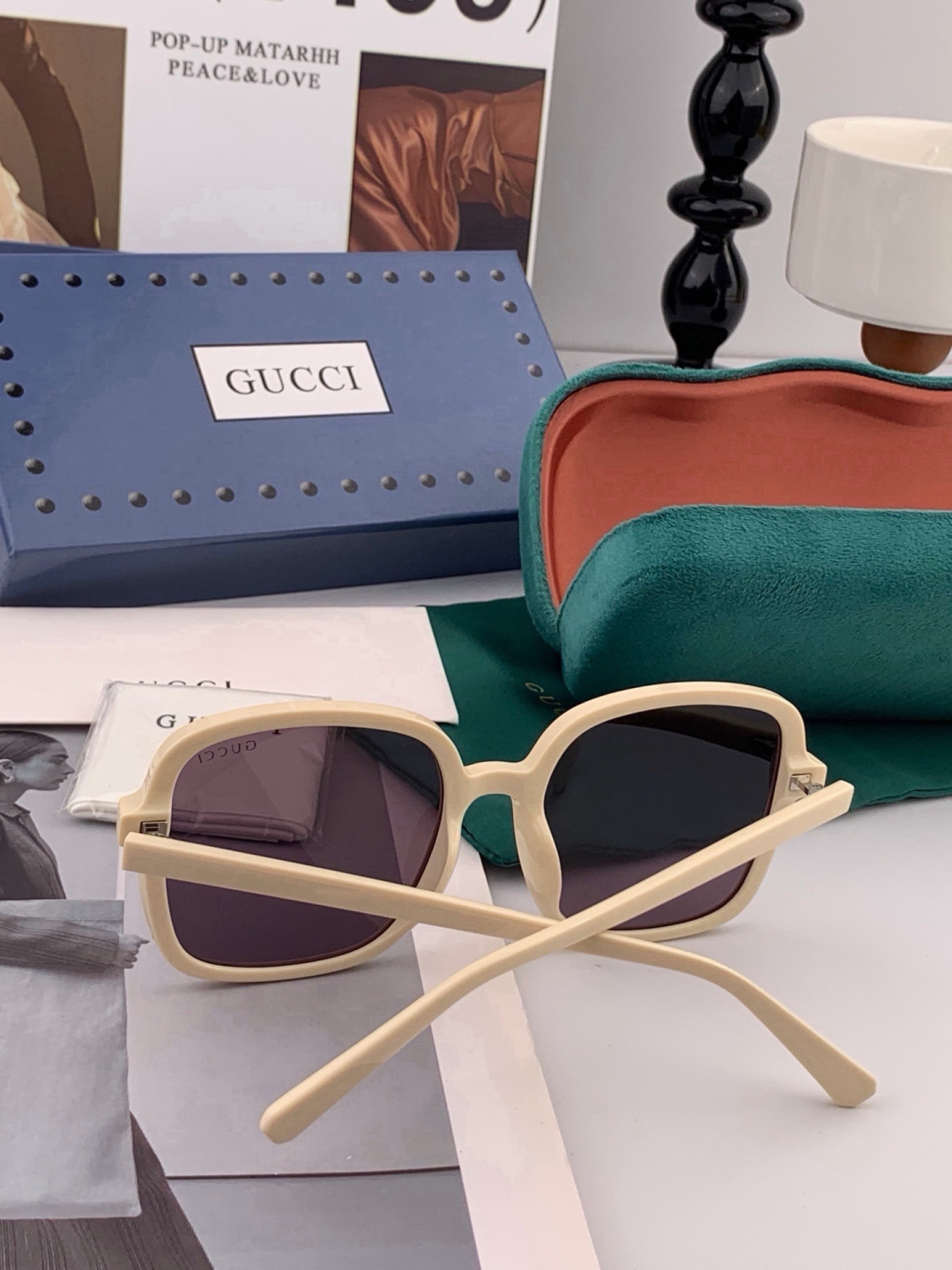 🔺GUCCI🔻古驰 GG方框太阳镜 完美品质 🎓独特设计  适合各种脸型 亮相时装周 超时尚百搭 实物精致  情侣款 男