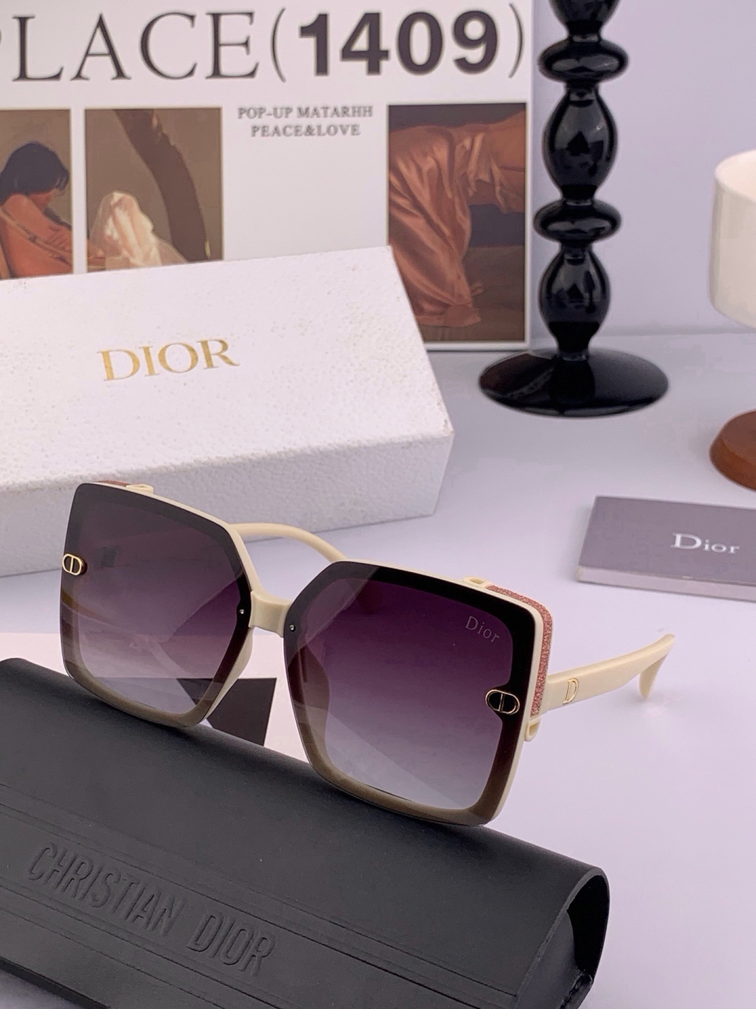 🔺 【DIOR-迪奥】开春新款 潮流爆款 时尚方框偏光太阳镜 高品质 佩戴舒适 网红潮款墨镜 女士高清偏光太阳镜🕶️ 🎉