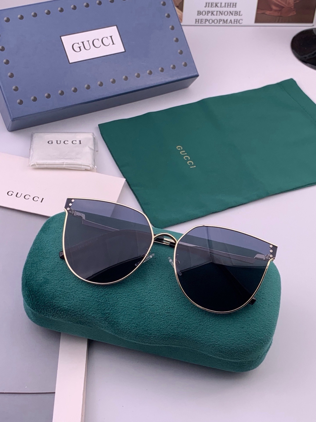 🔺 【GUCCI】开春新款 潮流爆款 时尚太阳镜 高品质 佩戴舒适 网红潮款墨镜 型号：G3660
