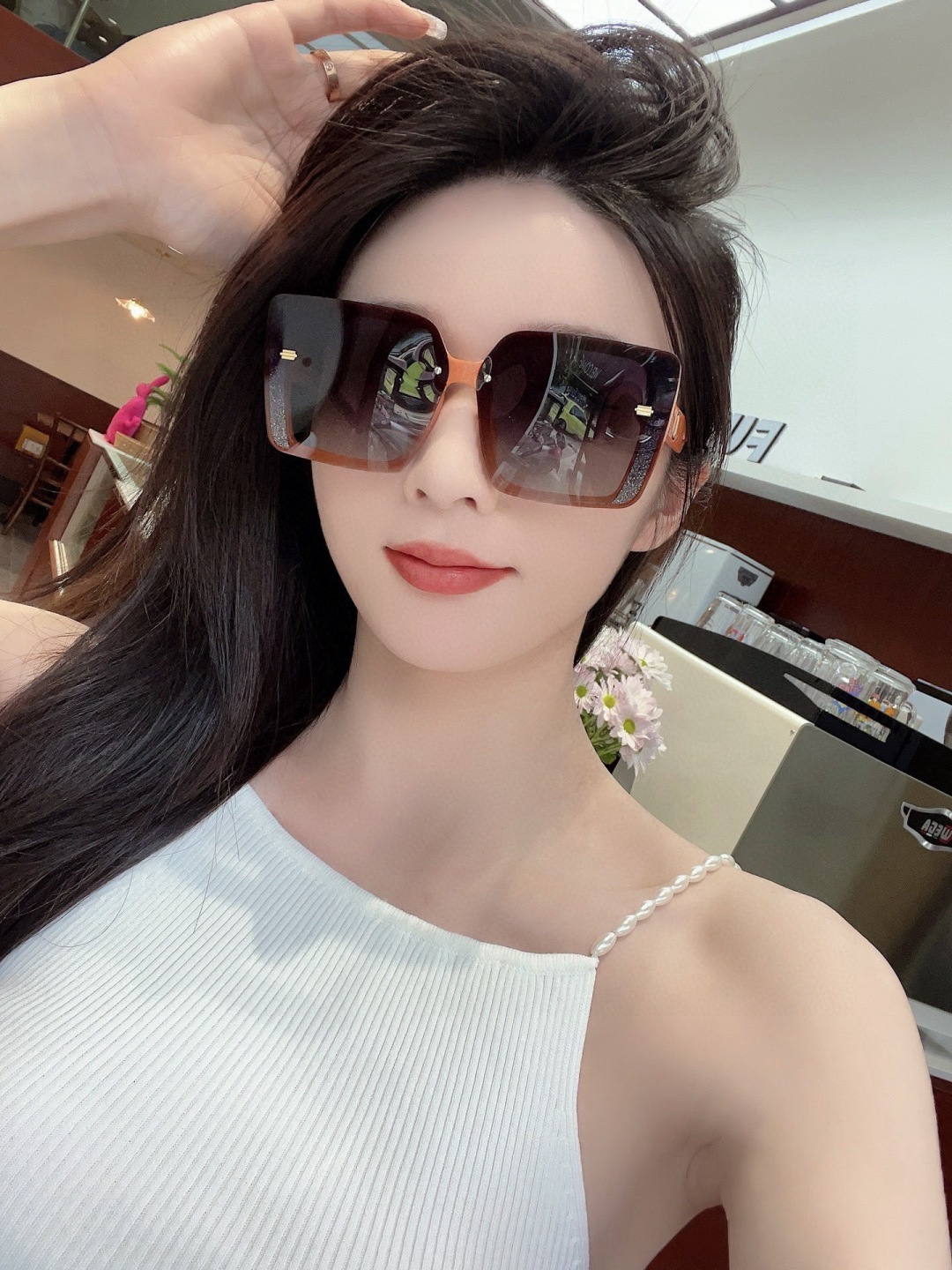 🔺 【DIOR-迪奥】开春新款 潮流爆款 时尚方框偏光太阳镜 高品质 佩戴舒适 网红潮款墨镜 女士高清加厚偏光太阳镜🕶️