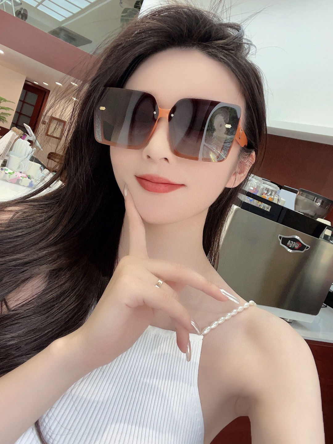 🔺 【DIOR-迪奥】开春新款 潮流爆款 时尚方框偏光太阳镜 高品质 佩戴舒适 网红潮款墨镜 女士高清加厚偏光太阳镜🕶️