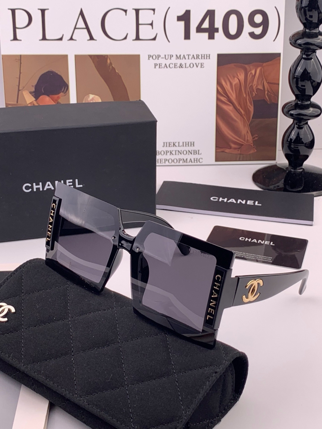 【CHANEL】香奈儿 新款潮流爆款 时尚方框太阳镜 佩戴舒适 网红潮款墨镜  女士高清加厚偏光太阳镜🕶️ 🎉高品质TR
