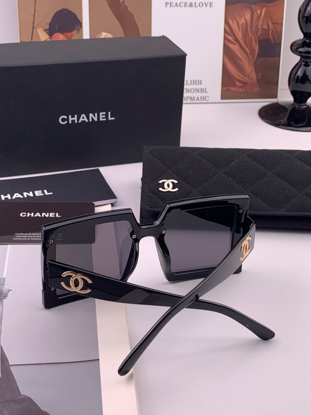 【CHANEL】香奈儿 新款潮流爆款 时尚方框太阳镜 佩戴舒适 网红潮款墨镜  女士高清加厚偏光太阳镜🕶️ 🎉高品质TR