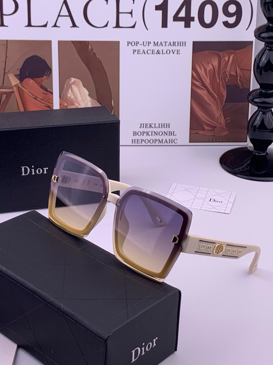 🔺 【DIOR-迪奥】开春新款 潮流爆款 时尚方框偏光太阳镜 高品质 佩戴舒适 网红潮款墨镜 女士高清加厚偏光太阳镜🕶️