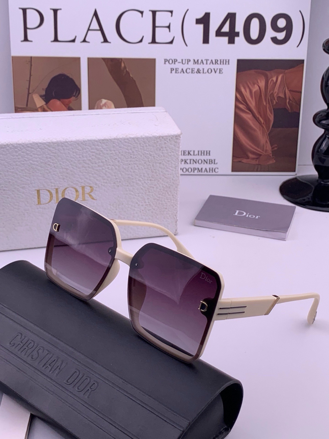 🔺 【DIOR-迪奥】开春新款 潮流爆款 时尚方框偏光太阳镜 高品质 佩戴舒适 网红潮款墨镜 女士高清偏光太阳镜🕶️ 🎉