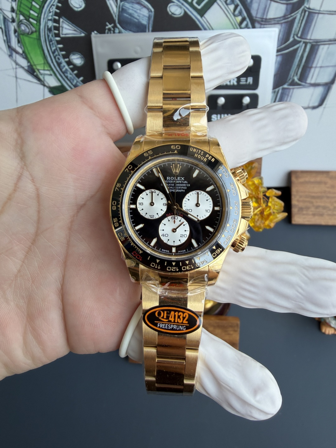 NO:755010,QF, 4132 counterweight all Jindi, weight about 174 grams, no card movement.19860909QF,4132配重全金迪,重量174克左右,无卡度机芯,,Watch